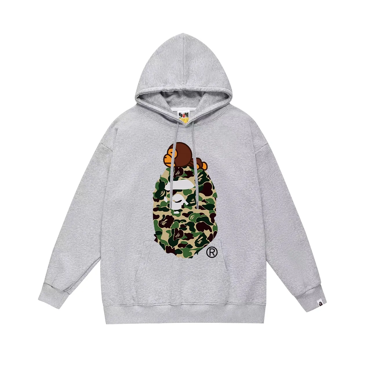 Model No. SC648# terry p160 plus velvet p180💰 (top version) BAPE ape head monkey letter printed hooded sweatshirt Made of 380g large terry 430g silver fox velvet (drop shoulder large version) fabric, soft and non-pilling, imported environmentally friendly printing glue, bright and three-dimensional pattern, quality 💥Same style for men and women, the upper body is trendy Color: black green, white green, gray green Size: S M L XL XXL
