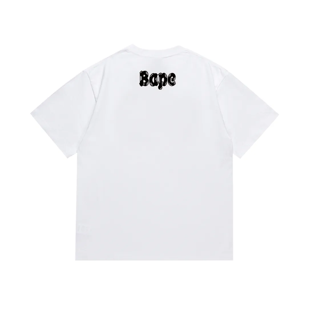 P110 SC012# (top version) BAPE ape head letter printed short-sleeved T-shirt Japanese trendy brand for men. Made of 260 grams of high-quality high-weave pure cotton fabric. Double yarn combed. The texture is soft and non-pilling. Imported environmentally friendly printing glue. The pattern is bright and three-dimensional. Quality 💥Same style for men and women. The upper body is trendy. Color: black and white. Size: S M L XL XXL