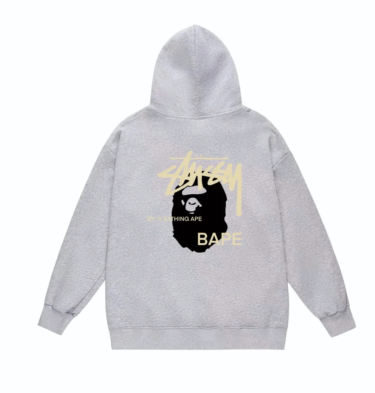 P160 model number SC810# terry 80 plus velvet 90 (top version) BAPE×STUSSY co-branded Stussy letter printed hooded sweatshirt Made of 380g large terry (drop shoulder large version) fabric, soft and non-pilling texture, imported environmentally friendly printing glue, bright and three-dimensional pattern, quality 💥Same style for men and women. The upper body is trendy. Color: white printed black, gray printed black, white printed purple, gray printed purple Size: S M L XL XXL