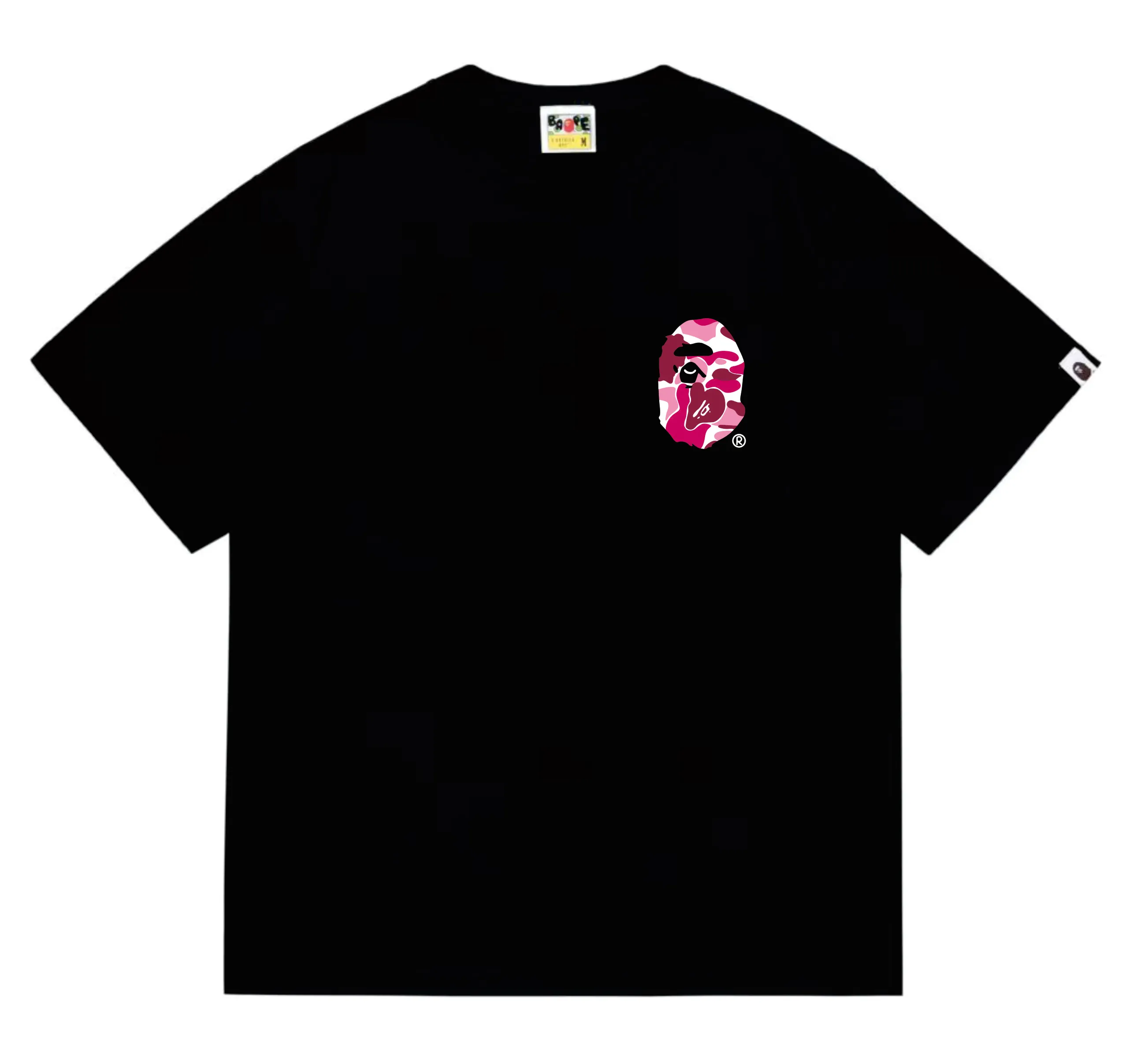 SC214#p110💰 (Top version) BAPE×Stussy co-branded Stussy letter ape print T-shirt Made of 260 grams of high-quality high-weave pure cotton fabric, double yarn combed, soft texture and no pilling Imported environmentally friendly printing glue, bright and three-dimensional pattern, quality 💥Same style for men and women, the upper body is trendy Color: Black White Gray Pink Red Size: S M L XL XXL