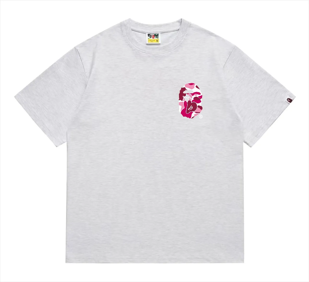 SC214#p110💰 (Top version) BAPE×Stussy co-branded Stussy letter ape print T-shirt Made of 260 grams of high-quality high-weave pure cotton fabric, double yarn combed, soft texture and no pilling Imported environmentally friendly printing glue, bright and three-dimensional pattern, quality 💥Same style for men and women, the upper body is trendy Color: Black White Gray Pink Red Size: S M L XL XXL