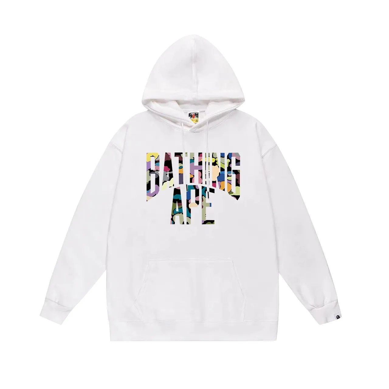 Model No. SC691#terry p160 plus velvet p180💰 (top version) BAPE multi-color camouflage pattern letter printed hooded sweatshirt Made of 380g large terry 430g silver fox velvet (drop shoulder large version) fabric, soft and non-pilling, imported environmentally friendly printing glue, bright and three-dimensional pattern, quality 💥Same style for men and women, the upper body is trendy Color: black white gray Size: S M L XL XXL