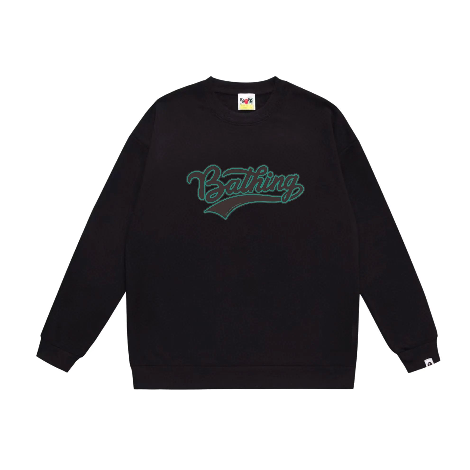 P150 model number SC535# terry 75 plus velvet 80 (top version) BAPE ape head letter printed round neck sweatshirt Made of 350g large terry (drop shoulder large version) fabric, soft and non-pilling, imported environmentally friendly printing glue, bright and three-dimensional pattern, quality 💥Same style for men and women, the upper body is fashionable Color: black white gray Size: S M L XL XXL