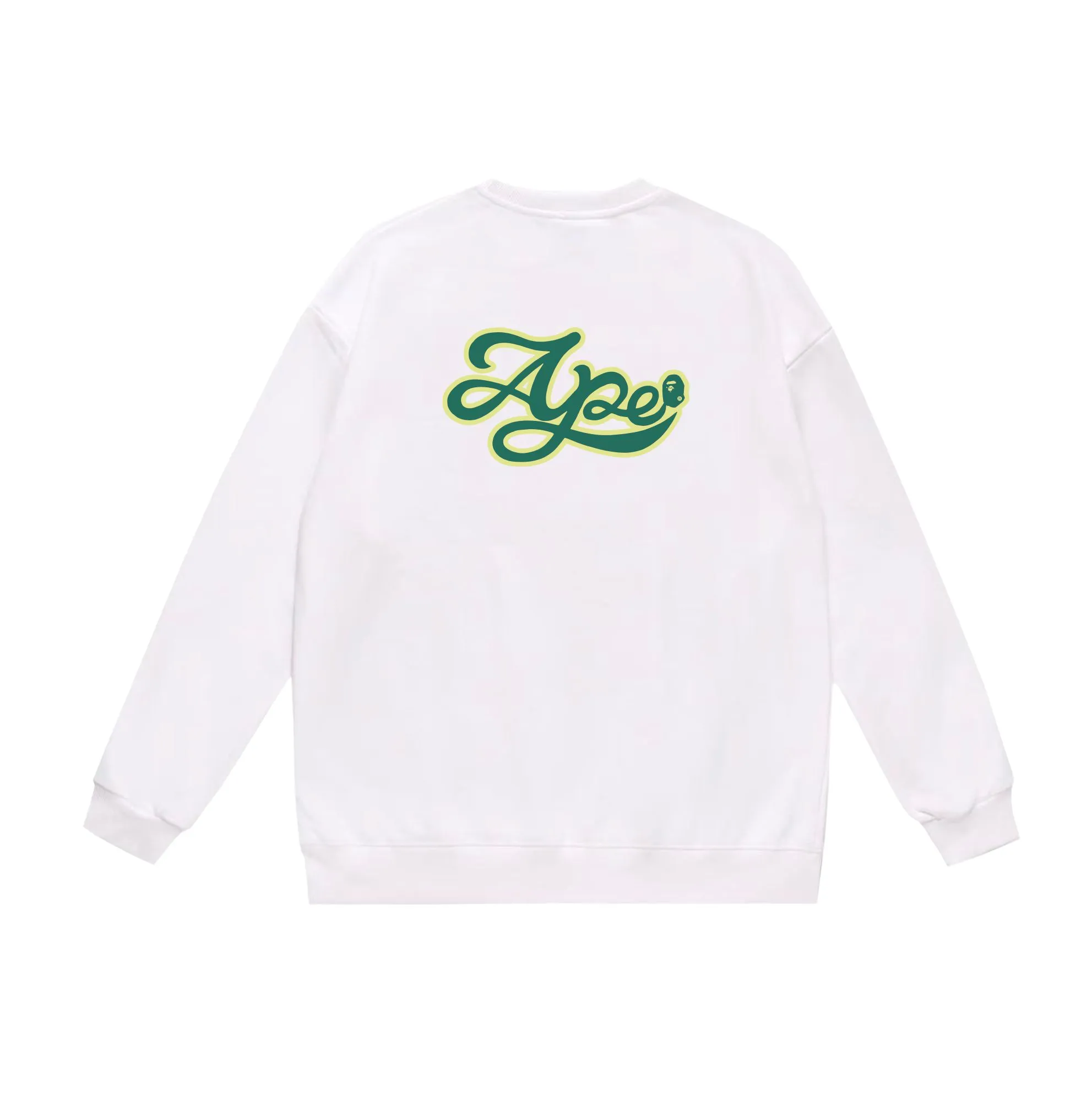 P150 model number SC535# terry 75 plus velvet 80 (top version) BAPE ape head letter printed round neck sweatshirt Made of 350g large terry (drop shoulder large version) fabric, soft and non-pilling, imported environmentally friendly printing glue, bright and three-dimensional pattern, quality 💥Same style for men and women, the upper body is fashionable Color: black white gray Size: S M L XL XXL