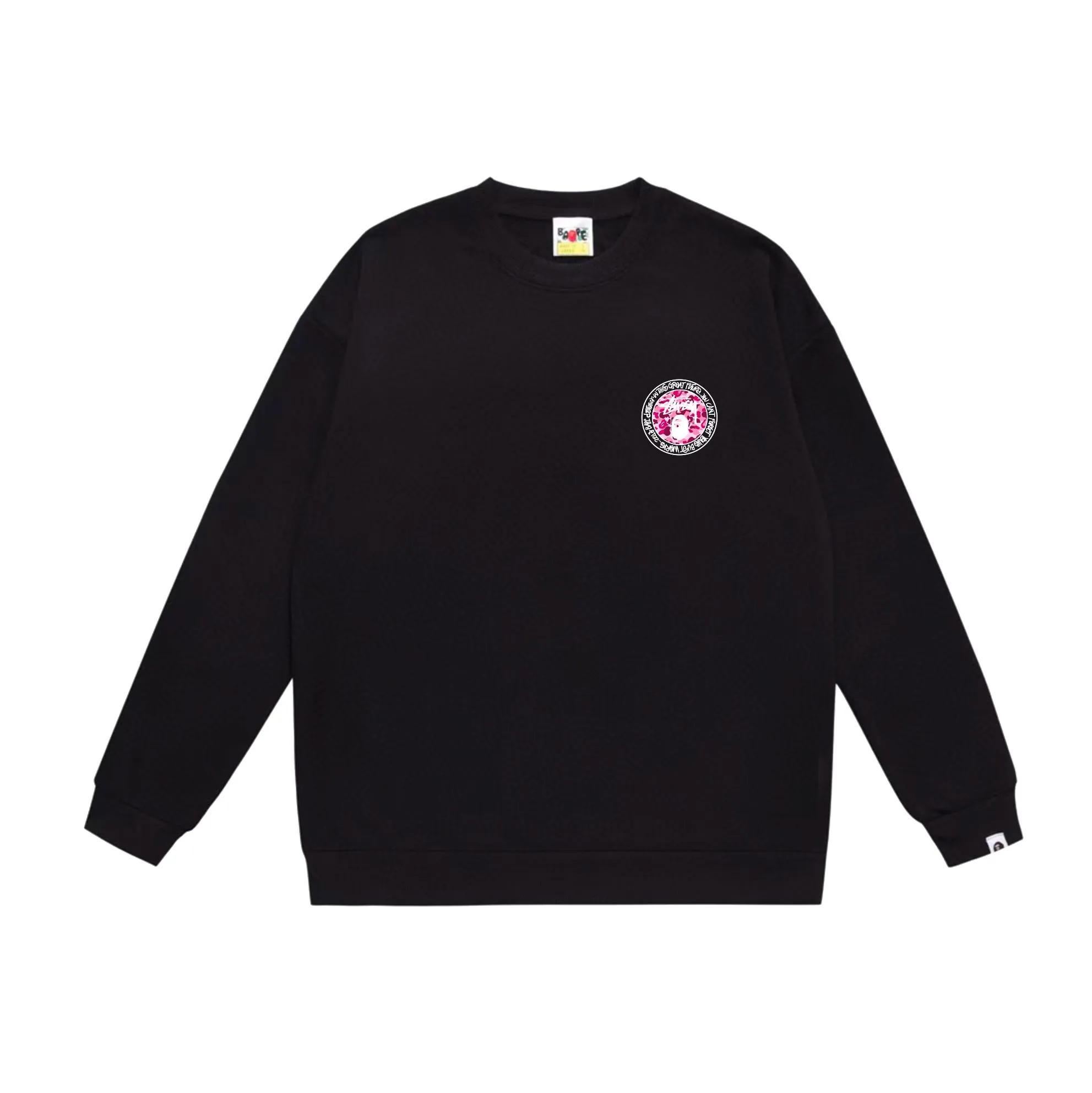 P150 model number SC516# terry 75 plus velvet 80 (top version) BAPE×STUSSY co-branded Stussy letter round neck sweatshirt Made of 350 grams of large terry (drop shoulder large version) fabric, soft texture and no pilling Imported environmentally friendly printing glue The pattern is bright and three-dimensional Quality 💥Same style for men and women The upper body is fashionable Color: black white gray Size: S M L XL XXL
