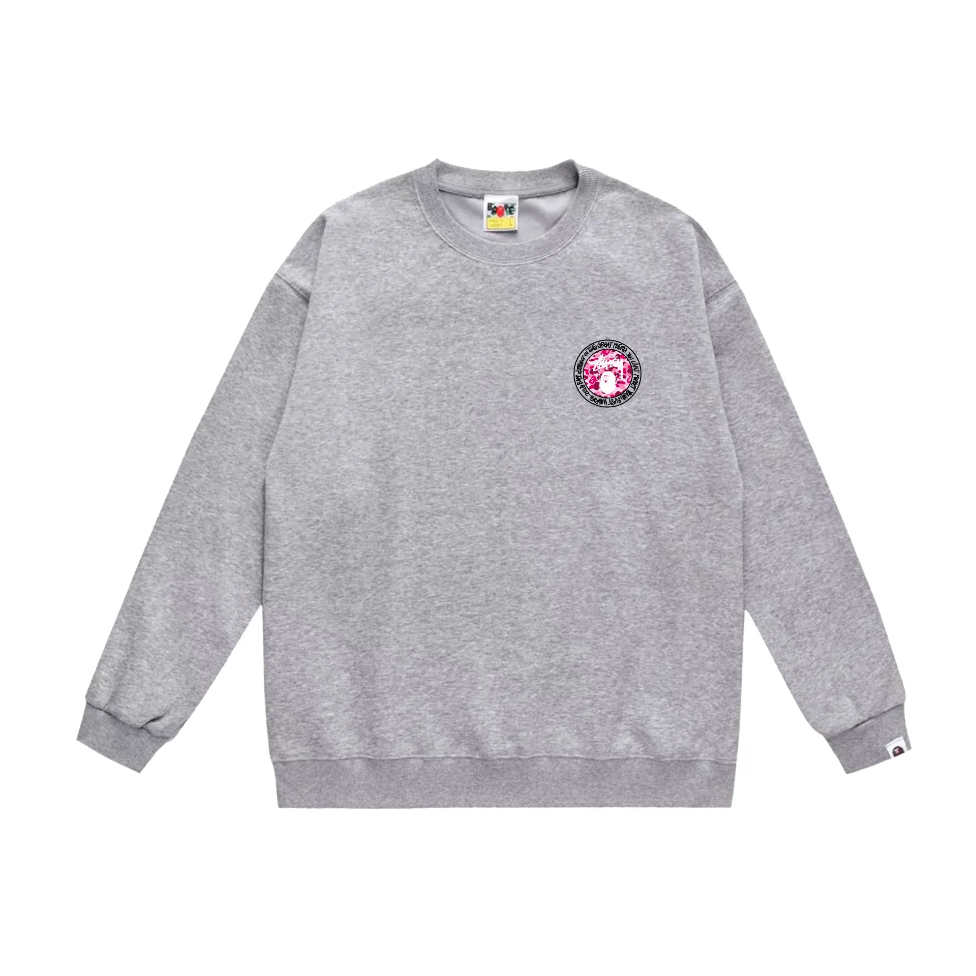 P150 model number SC516# terry 75 plus velvet 80 (top version) BAPE×STUSSY co-branded Stussy letter round neck sweatshirt Made of 350 grams of large terry (drop shoulder large version) fabric, soft texture and no pilling Imported environmentally friendly printing glue The pattern is bright and three-dimensional Quality 💥Same style for men and women The upper body is fashionable Color: black white gray Size: S M L XL XXL