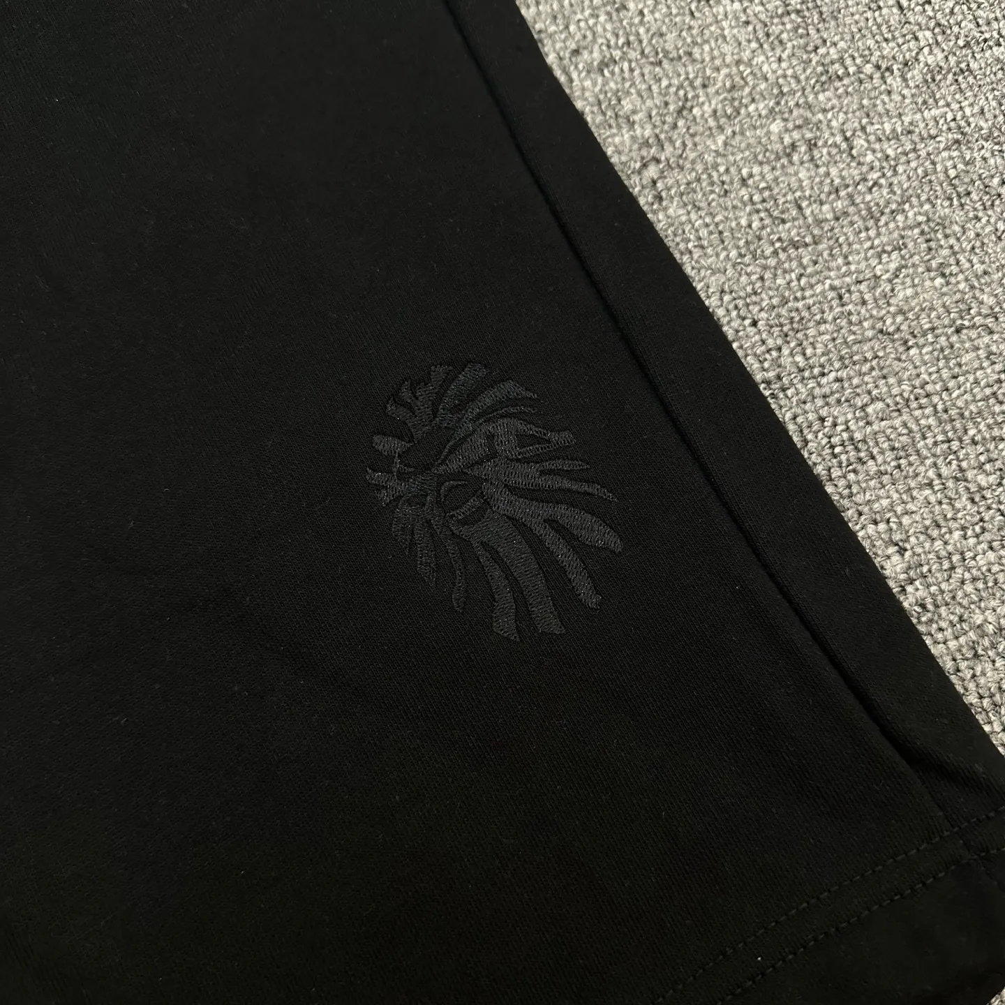 💰200 BAPE BLACK embroidered pattern elastic waist drawstring design 440g pure cotton custom fabric, same style for men and women: M-XXL [apricot black dark gray]
