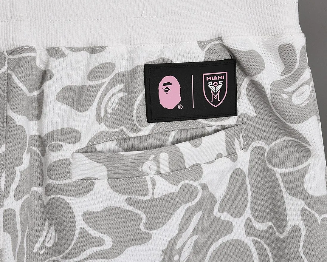 P150 Miami - Style No. B201 BAPE×inter MIAMI Messi joint Miami International multi-color camouflage shorts Color: black, white, pink Size: S M L XL XXL