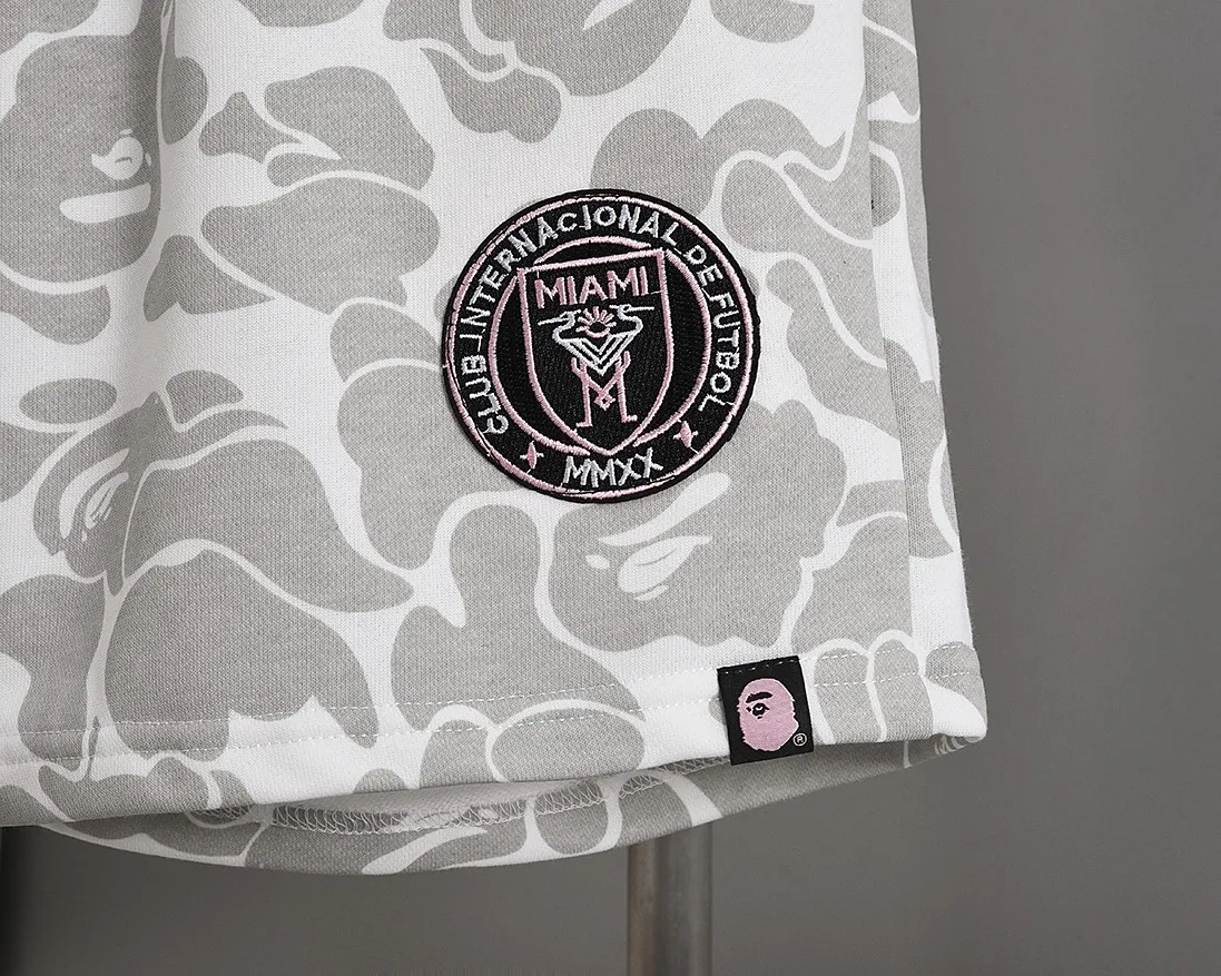P150 Miami - Style No. B201 BAPE×inter MIAMI Messi joint Miami International multi-color camouflage shorts Color: black, white, pink Size: S M L XL XXL