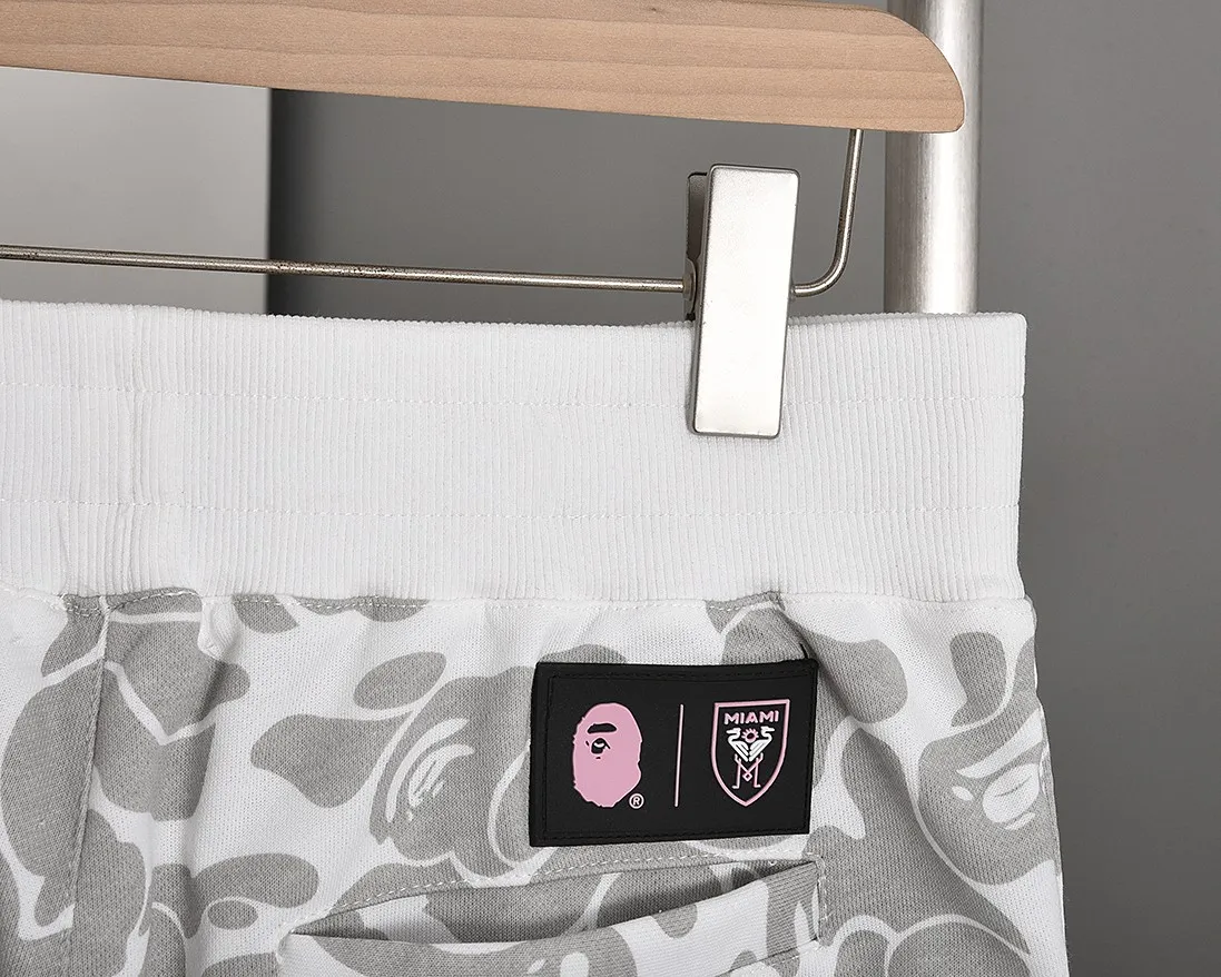 P150 Miami - Style No. B201 BAPE×inter MIAMI Messi joint Miami International multi-color camouflage shorts Color: black, white, pink Size: S M L XL XXL