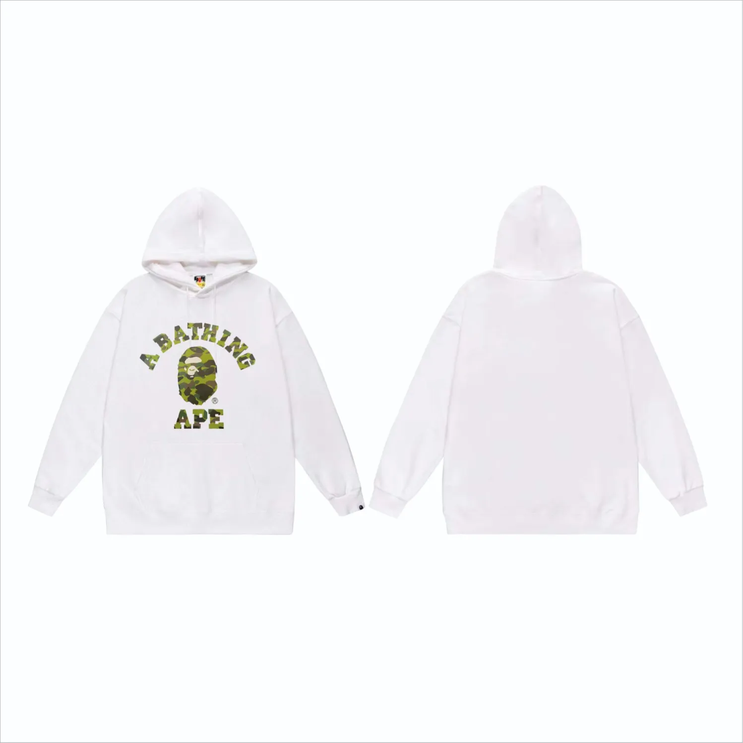P160 model number SC849# terry 80 plus velvet 90 (top version) BAPE camouflage ape head letter print pattern hooded sweatshirt. Made of 380g large terry (drop shoulder large version) fabric, soft texture and no pilling. Imported environmentally friendly printing glue. Bright and three-dimensional pattern. Quality 💥Same style for men and women. The upper body is trendy. Color: black camouflage, white camouflage, gray camouflage, black and red, white and red, gray and red, black and blue, white and blue. Gray blue Black purple White purple Gray purple Black and yellow White and yellow Gray and yellow Size: S M L XL XXL