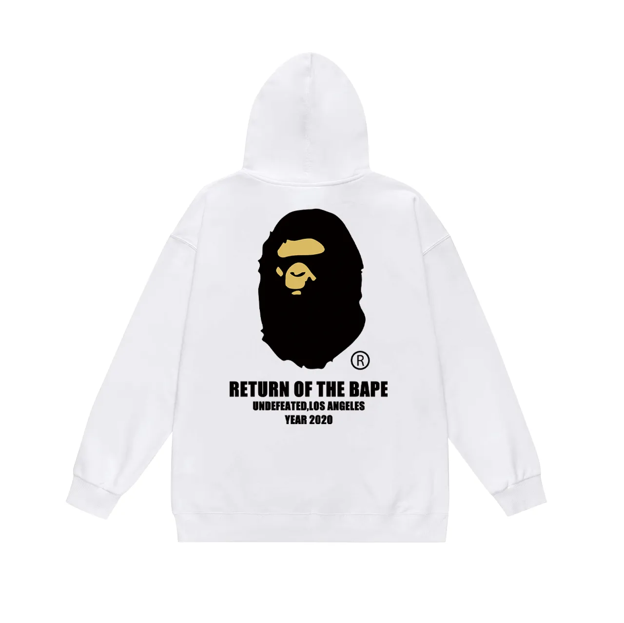 P160 model number SC770# terry 80 plus velvet 90 (top version) BAPE co-branded five-bar ape-letter printed hooded sweatshirt. Made of 380 grams of large terry (drop shoulder large version) fabric. The texture is soft and non-pilling. Imported environmentally friendly printing glue. The pattern is bright and three-dimensional. Quality 💥Same style for men and women. The upper body is trendy. Color: black white gray Size: S M L XL XXL