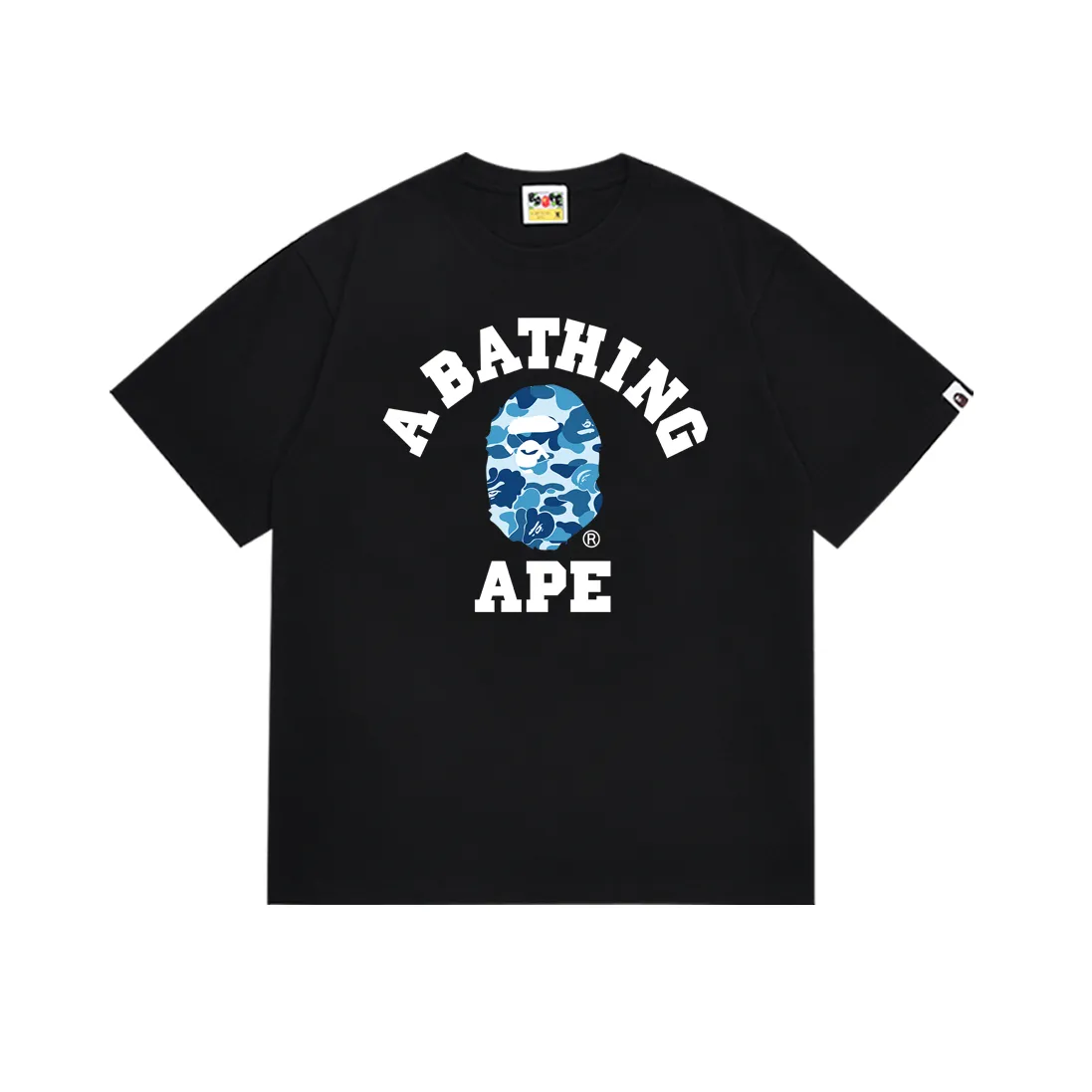 SC266#p110💰 (top version) BAPE ape head classic letter camouflage printed short-sleeved T-shirt Made of 260 grams of high-quality high-weave pure cotton fabric, double yarn combed, soft and non-pilling texture, imported environmentally friendly printing glue, bright and three-dimensional pattern, quality 💥Same style for men and women, the upper body is fashionable Color: black blue black pink black green white blue white pink white green Size: S M L XL XXL