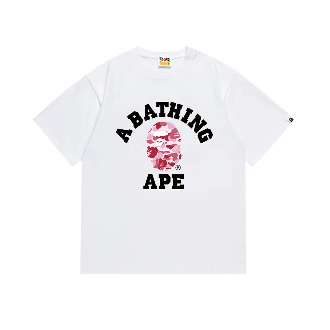 SC266#p110💰 (top version) BAPE ape head classic letter camouflage printed short-sleeved T-shirt Made of 260 grams of high-quality high-weave pure cotton fabric, double yarn combed, soft and non-pilling texture, imported environmentally friendly printing glue, bright and three-dimensional pattern, quality 💥Same style for men and women, the upper body is fashionable Color: black blue black pink black green white blue white pink white green Size: S M L XL XXL