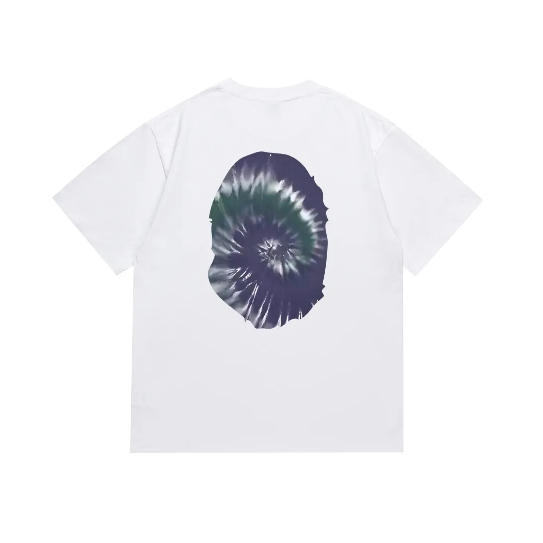 SC107#p110💰 (top version) BAPE tie-dyed ape head print short-sleeved T-shirt. Made of 260 grams of high-quality high-weave pure cotton fabric. Double yarn combed, soft texture and no pilling. Imported environmentally friendly printing glue. Bright and three-dimensional pattern. Quality💥Same style for men and women. The upper body is trendy. Color: black white. Size: S M L XL XXL