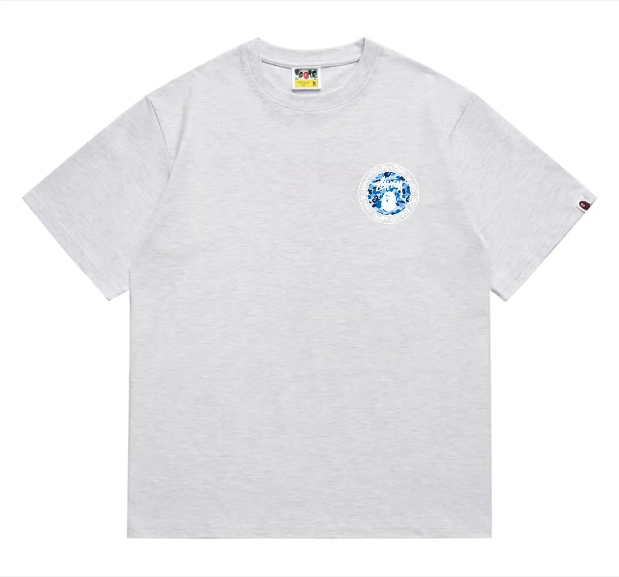 SC218#p110💰 (Top version) BAPE×Stussy co-branded Stussy letter ape print T-shirt Made of 260 grams of high-quality high-weave cotton fabric, double yarn combed, soft and non-pilling, imported environmentally friendly printing glue, bright and three-dimensional pattern, quality 💥Same style for men and women, the upper body is fashionable Color: black and white print, gray and white print, pink and white print, red and white print, white and black print, gray and black print, red and black print Pink and black print Size: S M L XL XXL