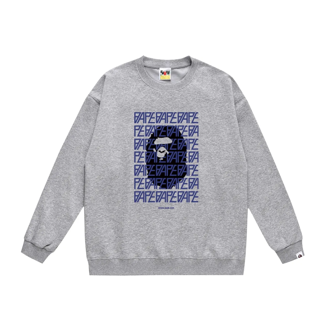 P150 model number SC480# terry 75 plus velvet 80 (top version) BAPE ape head monogram printed round neck sweatshirt Made of 350g large terry (drop shoulder large version) fabric, soft texture and no pilling Imported environmentally friendly printing glue The pattern is bright and three-dimensional Quality 💥Same style for men and women The upper body is trendy Color: black white gray Size: S M L XL XXL