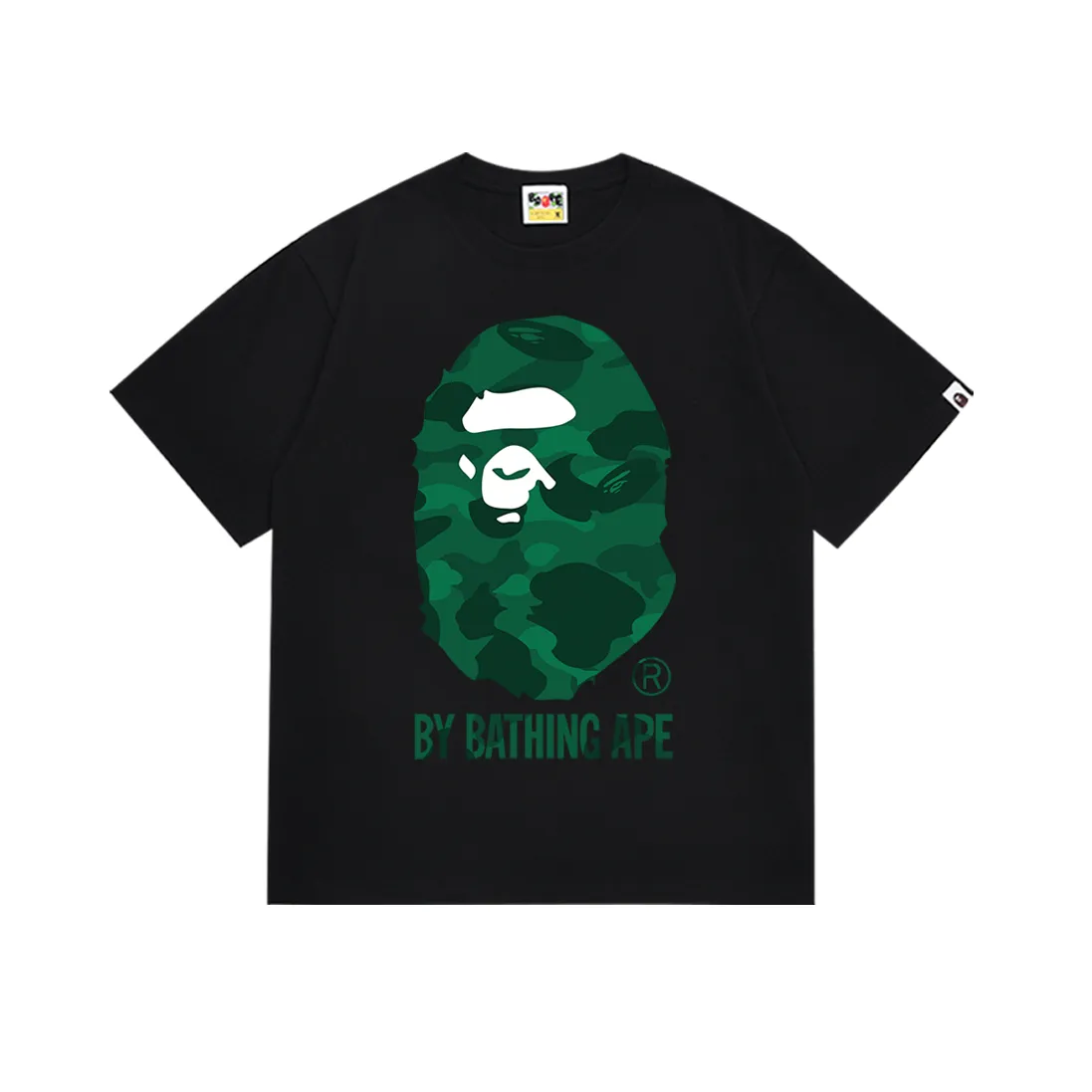 SC198#p110💰 (top version) BAPE camouflage great ape head classic letter printed T-shirt Made of 260 grams of high-quality high-weave pure cotton fabric, double yarn combed, soft texture and no pilling Imported environmentally friendly printing glue, bright and three-dimensional pattern, quality 💥Same style for men and women, the upper body is fashionable Color: black white Size: S M L XL XXL
