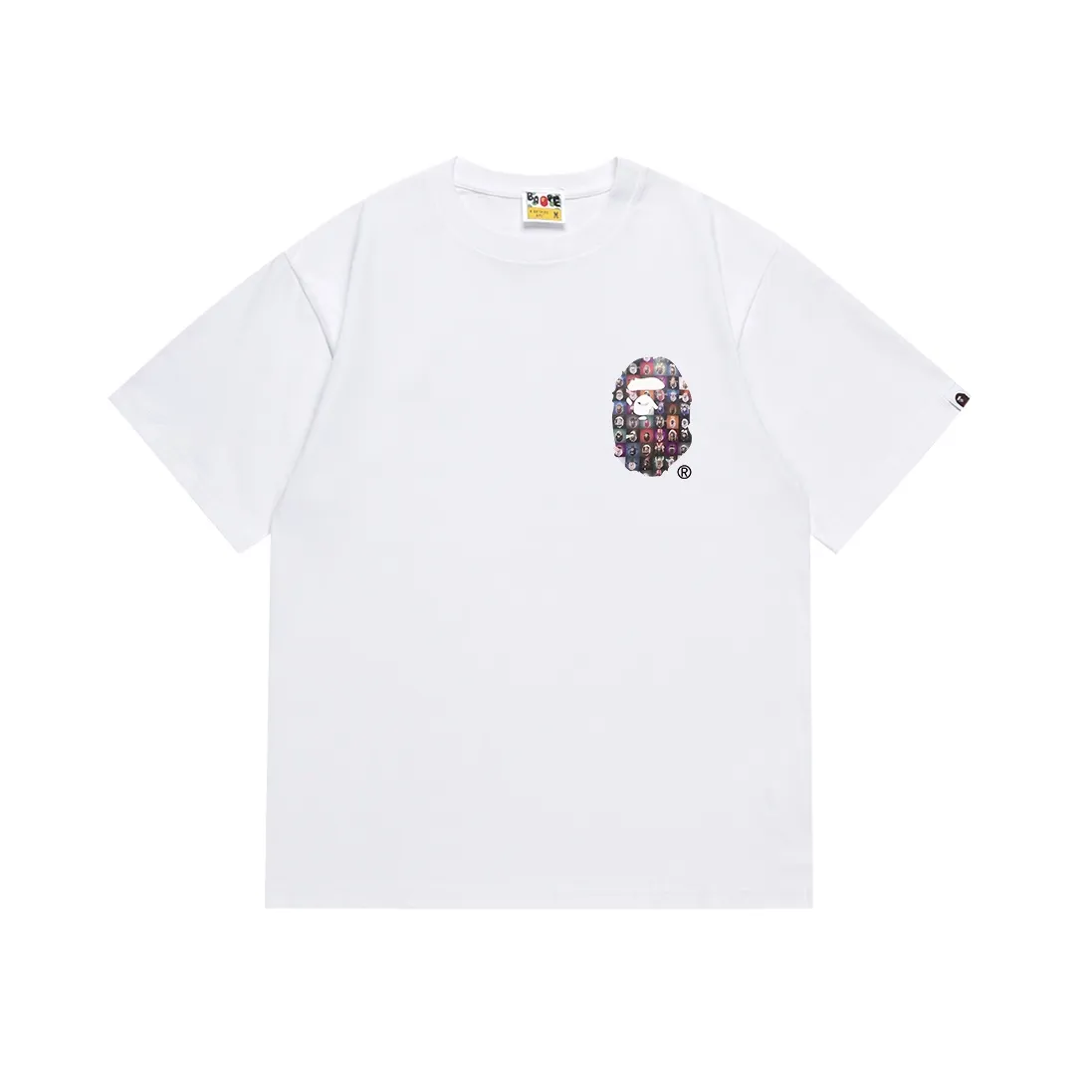 SC090#p110💰 (top version) BAPE Ape Universe NFT ape-man small head printed pattern short-sleeved T-shirt Made of 260 grams of high-quality high-weave pure cotton fabric, double yarn combed, soft texture without pilling, imported environmentally friendly printing glue, bright and three-dimensional pattern, quality 💥Same style for men and women, the upper body is fashionable Color: black green white green black red white red black blue white blue Size: S M L XL XXL