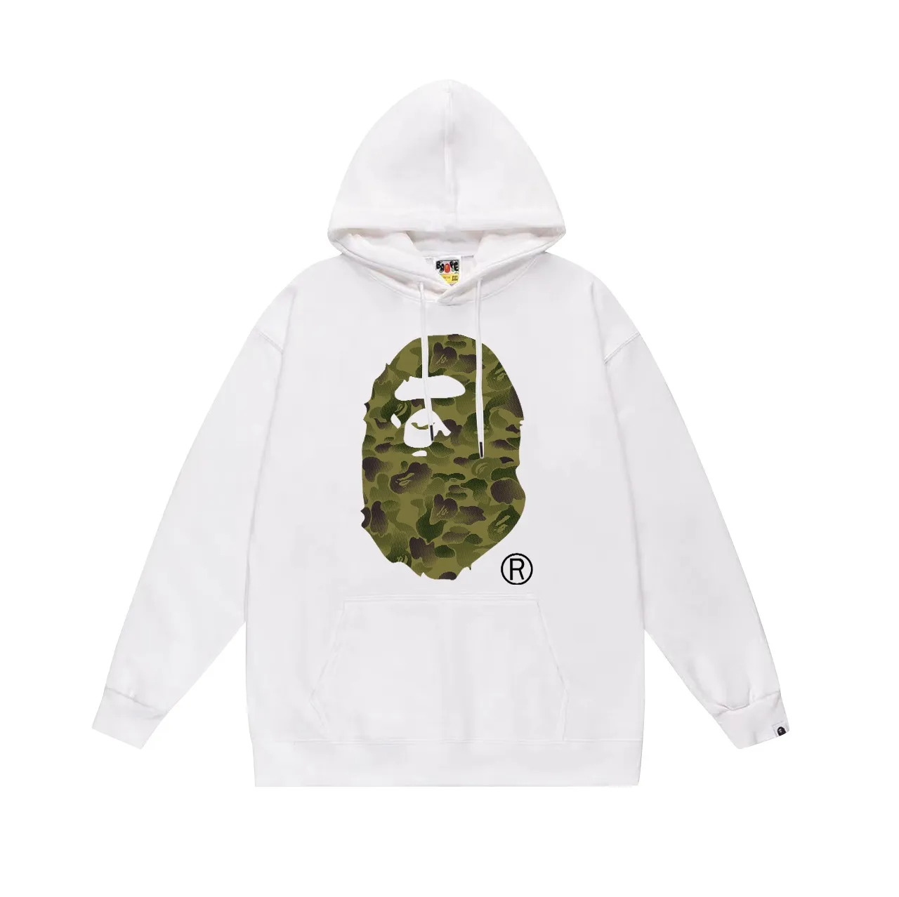 Model No. SC642# terry p160 plus velvet p180💰 (top version) BAPE 10th anniversary limited ink camouflage great ape print hooded sweatshirt. Made of 380g large terry 430g silver fox velvet (off-shoulder large version) fabric. The texture is soft and non-pilling. Imported environmentally friendly printing glue. The pattern is bright and three-dimensional. Quality💥Same style for men and women. The upper body is trendy. Color: black white gray Size: S M L XL XXL