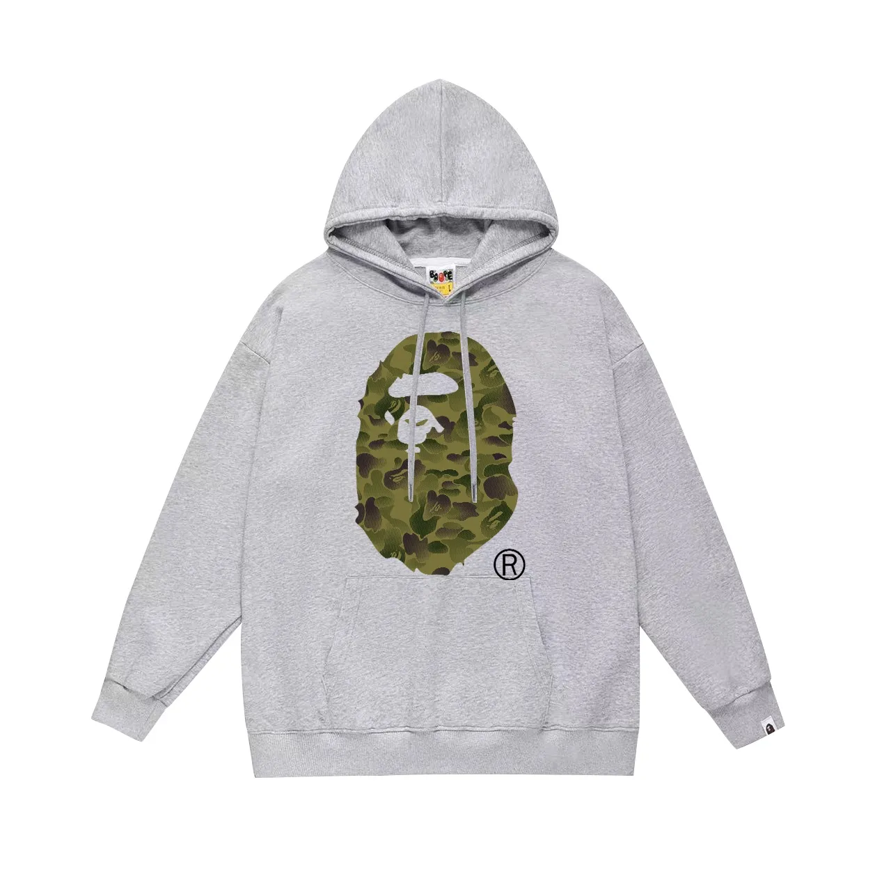 Model No. SC642# terry p160 plus velvet p180💰 (top version) BAPE 10th anniversary limited ink camouflage great ape print hooded sweatshirt. Made of 380g large terry 430g silver fox velvet (off-shoulder large version) fabric. The texture is soft and non-pilling. Imported environmentally friendly printing glue. The pattern is bright and three-dimensional. Quality💥Same style for men and women. The upper body is trendy. Color: black white gray Size: S M L XL XXL