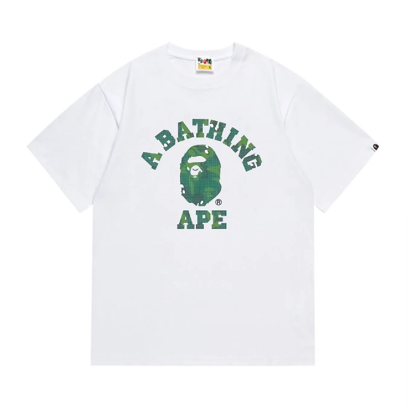 SC1001#p110💰 (top version) BAPE uses 260 grams of high-quality high-weave pure cotton fabric, double yarn combed, soft and non-pilling texture, imported environmentally friendly printing glue, bright and three-dimensional pattern, quality 💥Same style for men and women, the upper body is fashionable Color: black white Size: S M L XL XXL