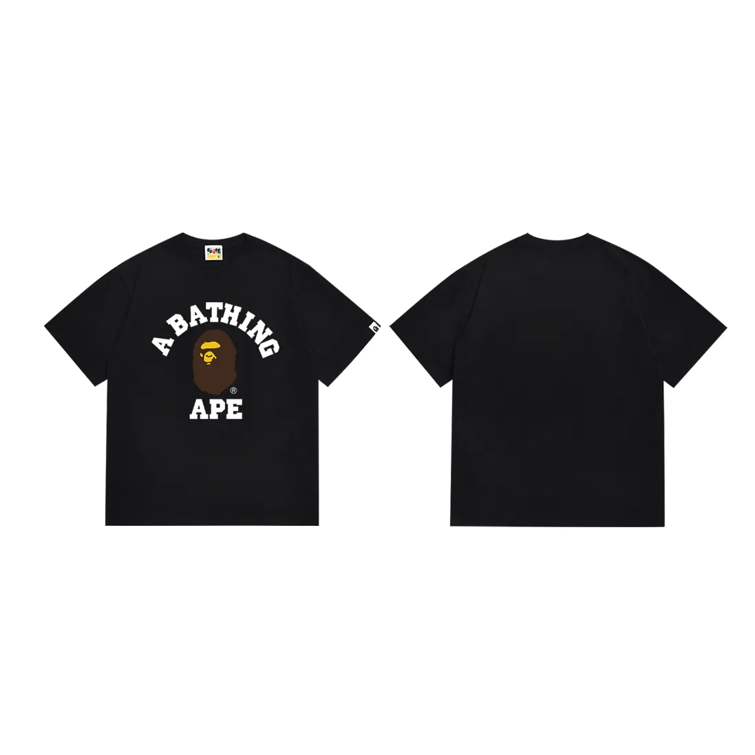 P110 SC057# (top version) BAPE Ape Man's Little Head classic letter printed short-sleeved T-shirt. Made of 260 grams of high-quality high-weave pure cotton fabric. Double yarn combed. The texture is soft and non-pilling. Imported environmentally friendly printing glue. The pattern is bright and three-dimensional. Quality 💥Same style for men and women. The upper body is trendy. Color: black and white. Size: S M L XL XXL