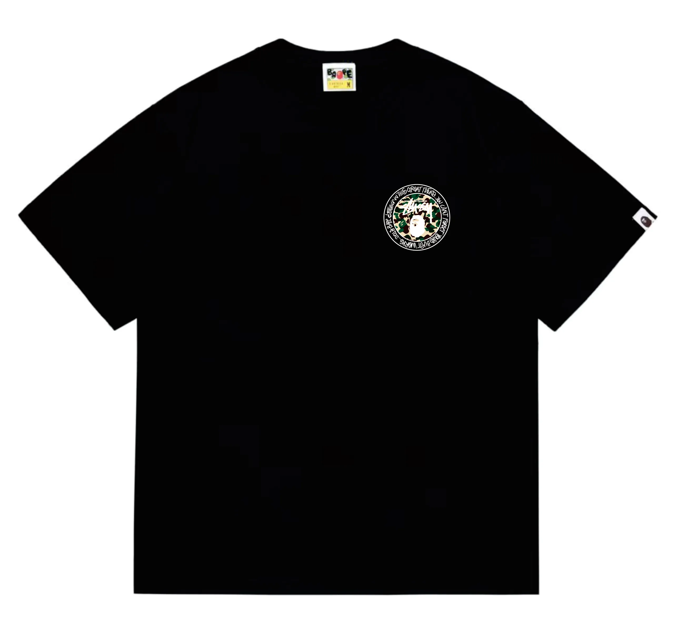 SC219#p110💰 (top version) BAPE×Stussy co-branded Stussy letter ape print T-shirt Made of 260 grams of high-quality high-weave pure cotton fabric, double yarn combed, soft texture without pilling, imported environmentally friendly printing glue, bright and three-dimensional pattern, quality 💥Same style for men and women, the upper body is fashionable Color: black and white print, gray and white print, pink and white print, red and white print, white and black print, gray and black print, red and black print Pink and black print Size: S M L XL XXL