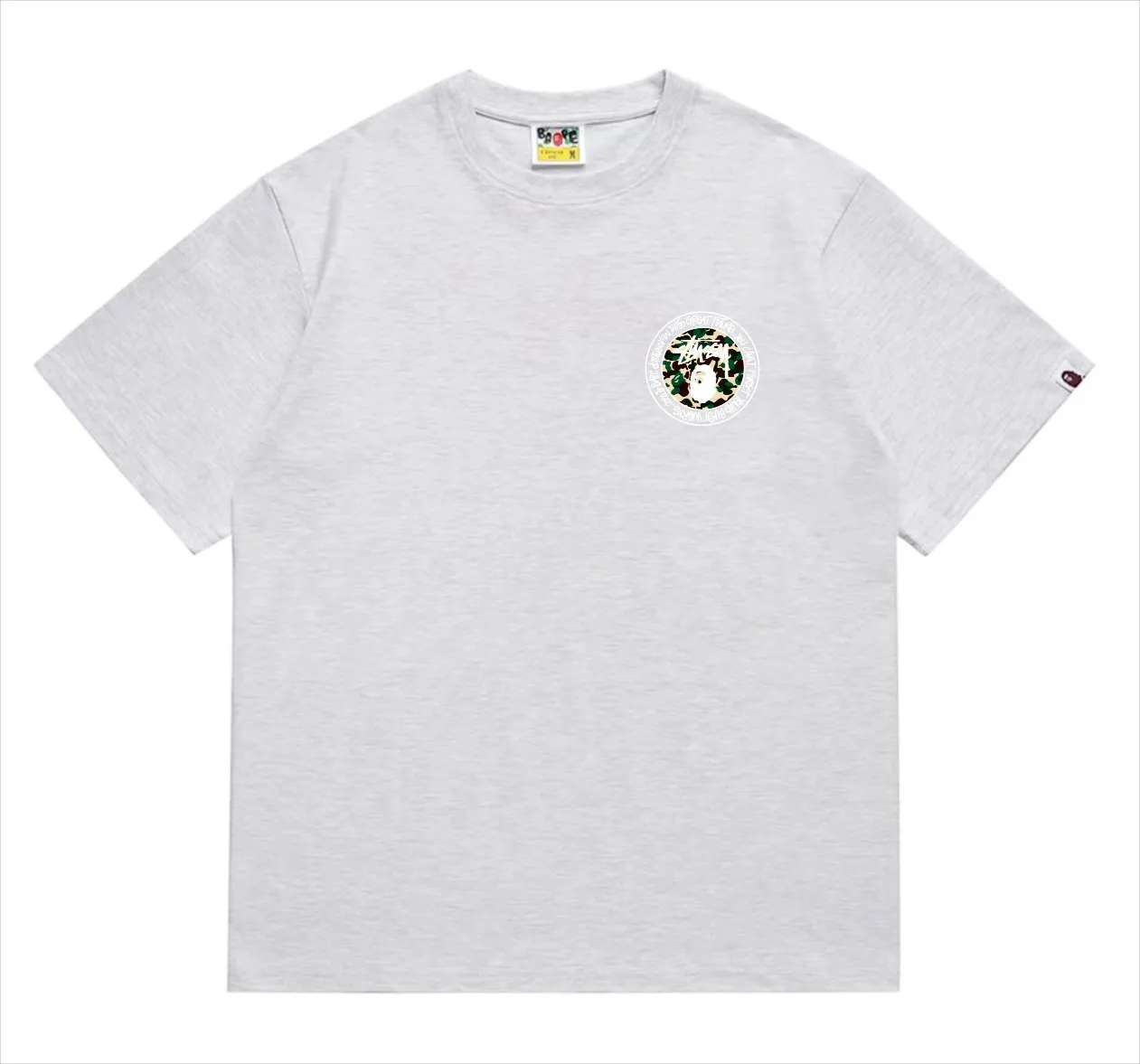 SC219#p110💰 (top version) BAPE×Stussy co-branded Stussy letter ape print T-shirt Made of 260 grams of high-quality high-weave pure cotton fabric, double yarn combed, soft texture without pilling, imported environmentally friendly printing glue, bright and three-dimensional pattern, quality 💥Same style for men and women, the upper body is fashionable Color: black and white print, gray and white print, pink and white print, red and white print, white and black print, gray and black print, red and black print Pink and black print Size: S M L XL XXL