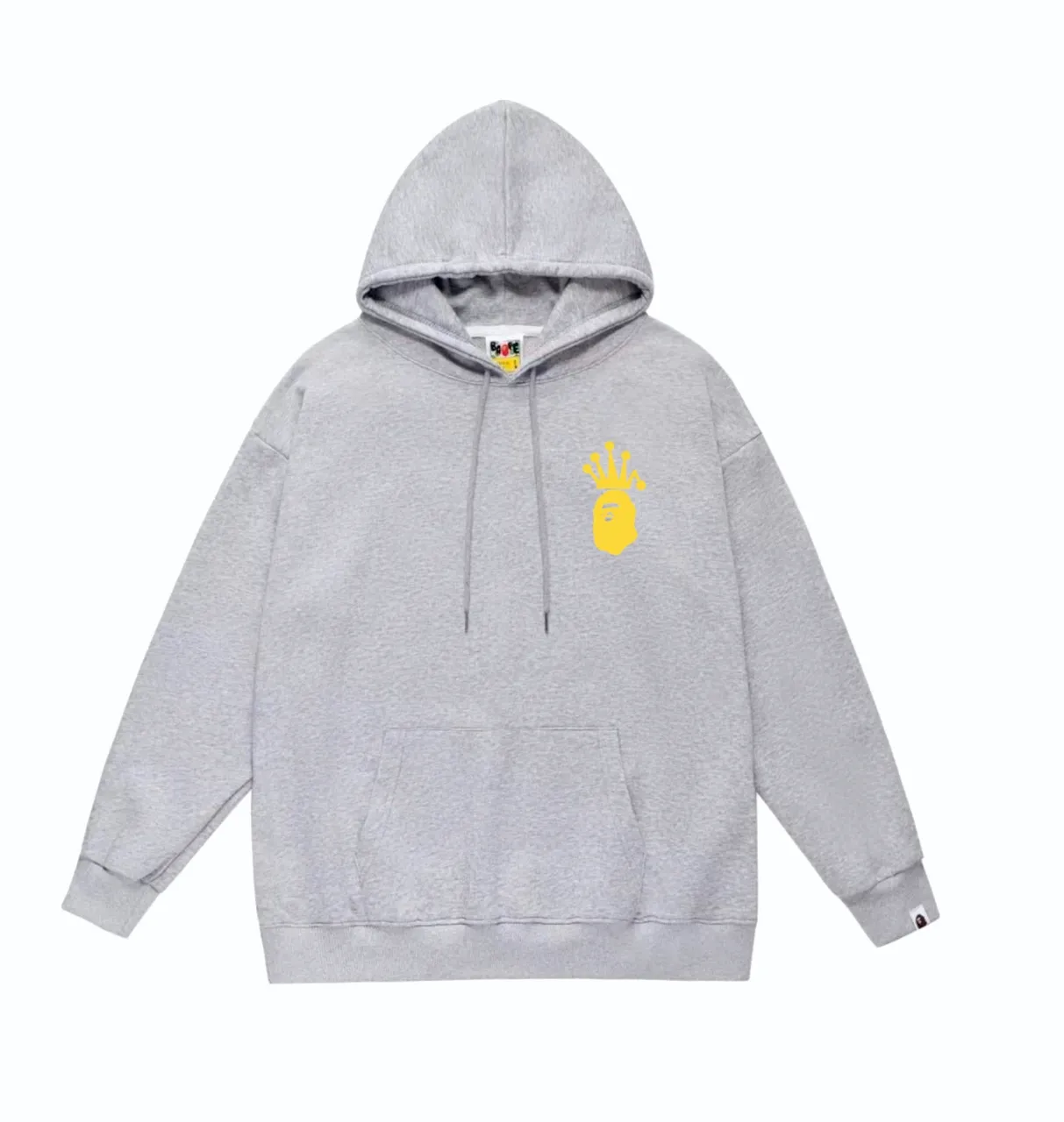 P160 model number SC808# terry 80 plus velvet 90 (top version) BAPE×STUSSY co-branded Stussy letter printed hooded sweatshirt. Made of 380g large terry (drop shoulder large version) fabric, soft texture and no pilling. Imported environmentally friendly printing glue. Bright and three-dimensional pattern. Quality💥Same style for men and women. The upper body is trendy. Color: black and white, white and black, gray and black, black and yellow, white and yellow, gray and yellow, black and red, white and red. Gray red Size: S M L XL XXL