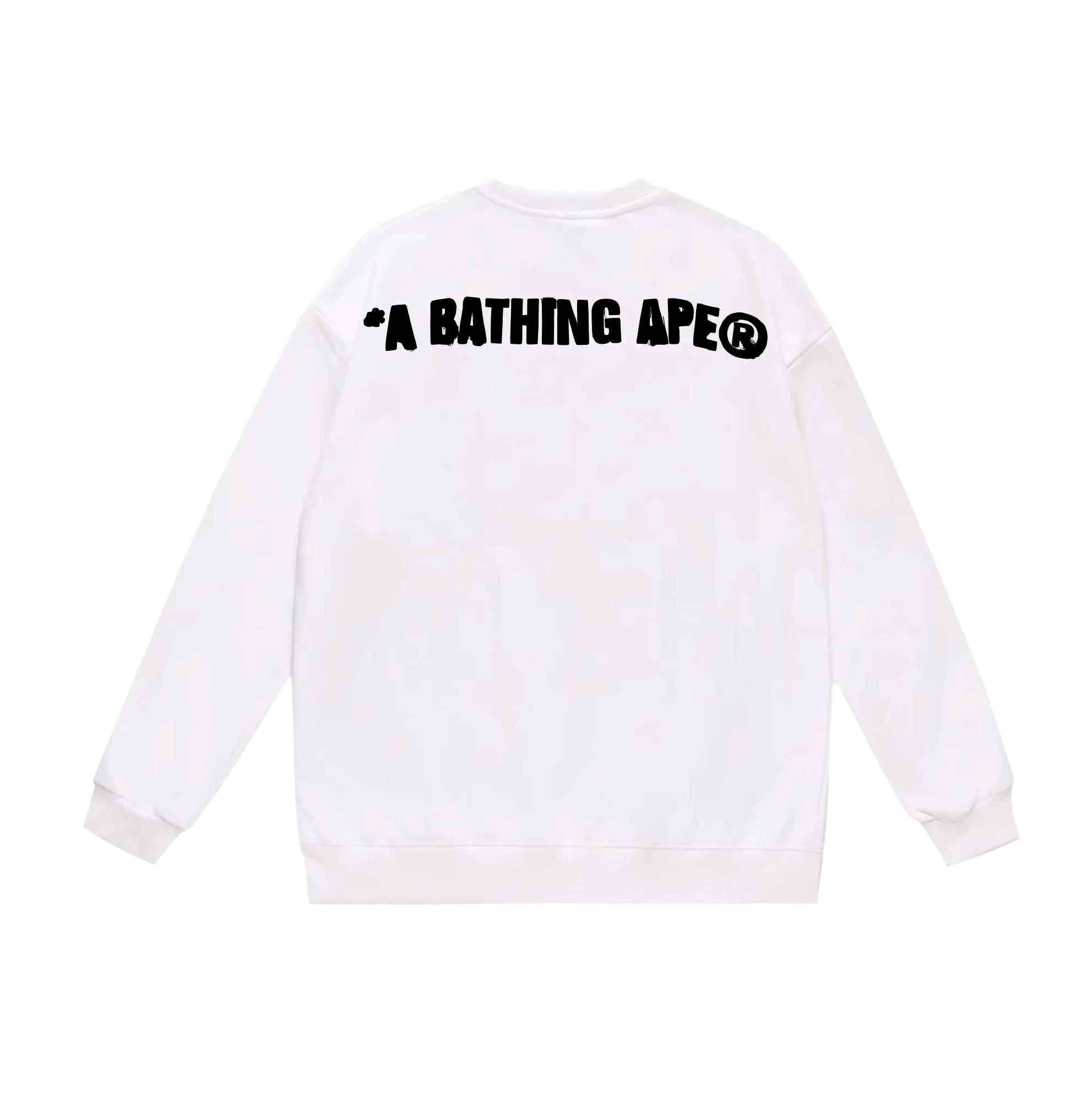 P170 model number SC568# terry 80 plus velvet 85 (top version) BAPE SS24 inkjet feeling ape head letter printed round neck sweatshirt Made of 350g large terry (drop shoulder large version) fabric, soft texture and no pilling Imported environmentally friendly printing glue The pattern is bright and three-dimensional Quality 💥Same style for men and women The upper body is fashionable Color: black white gray Size: S M L XL XXL