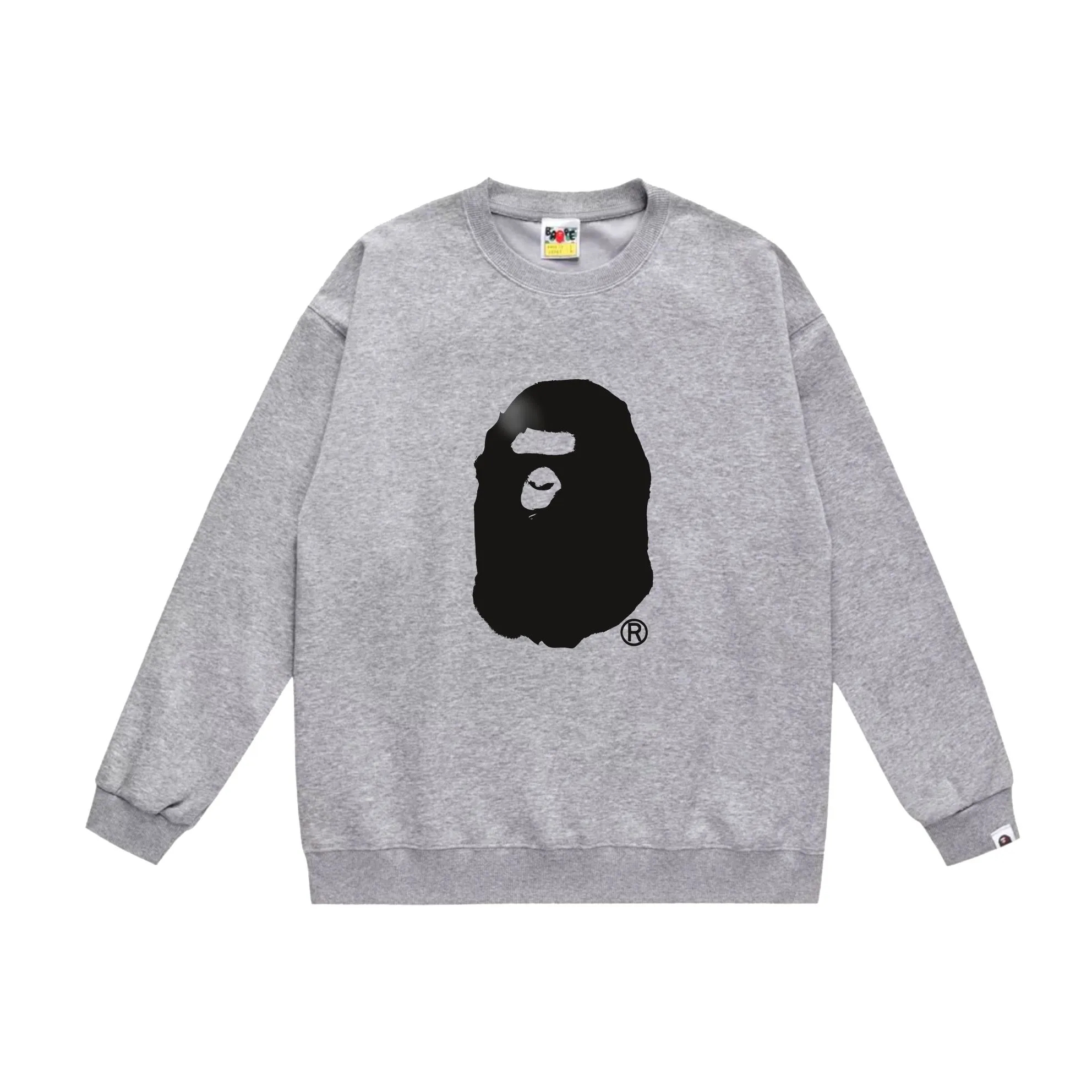 P170 model number SC568# terry 80 plus velvet 85 (top version) BAPE SS24 inkjet feeling ape head letter printed round neck sweatshirt Made of 350g large terry (drop shoulder large version) fabric, soft texture and no pilling Imported environmentally friendly printing glue The pattern is bright and three-dimensional Quality 💥Same style for men and women The upper body is fashionable Color: black white gray Size: S M L XL XXL