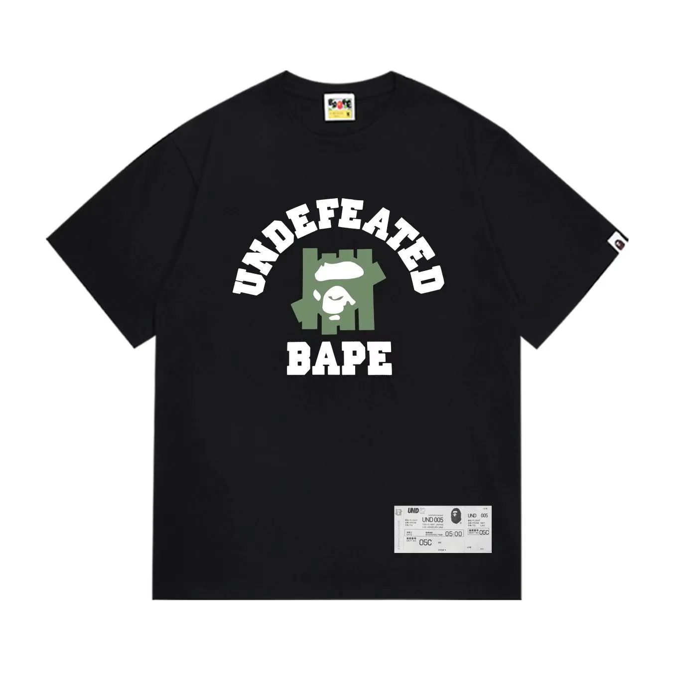 SC272#p110💰 (top version) BAPE uses 260 grams of high-quality high-weave pure cotton fabric, double yarn combed, soft texture and no pilling, imported environmentally friendly printing glue, bright and three-dimensional pattern, quality 💥Same style for men and women, the upper body is fashionable Color: black white Size: S M L XL XXL