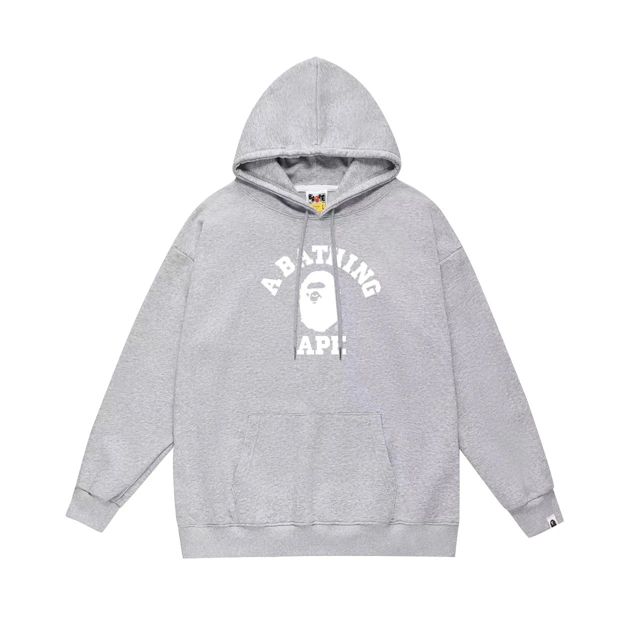 Model No. SC734# Terry p160 plus velvet 180💰 (top version) BAPE ape head letter LOGO pattern printed hooded sweatshirt. Made of 380g large terry (drop shoulder large version) fabric. The texture is soft and non-pilling. Imported environmentally friendly printing glue. The pattern is bright and three-dimensional. Quality💥Same style for men and women. The upper body is trendy. Color: black white gray Size: S M L XL XXL