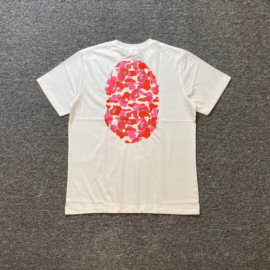 💰140 Bape Abc Blue Pink Green Camouflage Ape Man Reappearance 280g Couple Model: S-XXL [White Green Black Green White Blue Black Blue White Pink Black Pink]