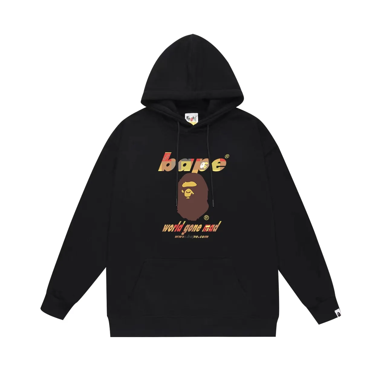 Model No. SC671#terry p160 plus velvet p180💰 (top version) BAPE ape-man head classic letter print hooded sweatshirt. Made of 380g large terry 430g silver fox velvet (drop shoulder large version) fabric. The texture is soft and non-pilling. Imported environmentally friendly printing glue. The pattern is bright and three-dimensional. Quality💥Same style for men and women. The upper body is trendy. Color: black white gray Size: S M L XL XXL