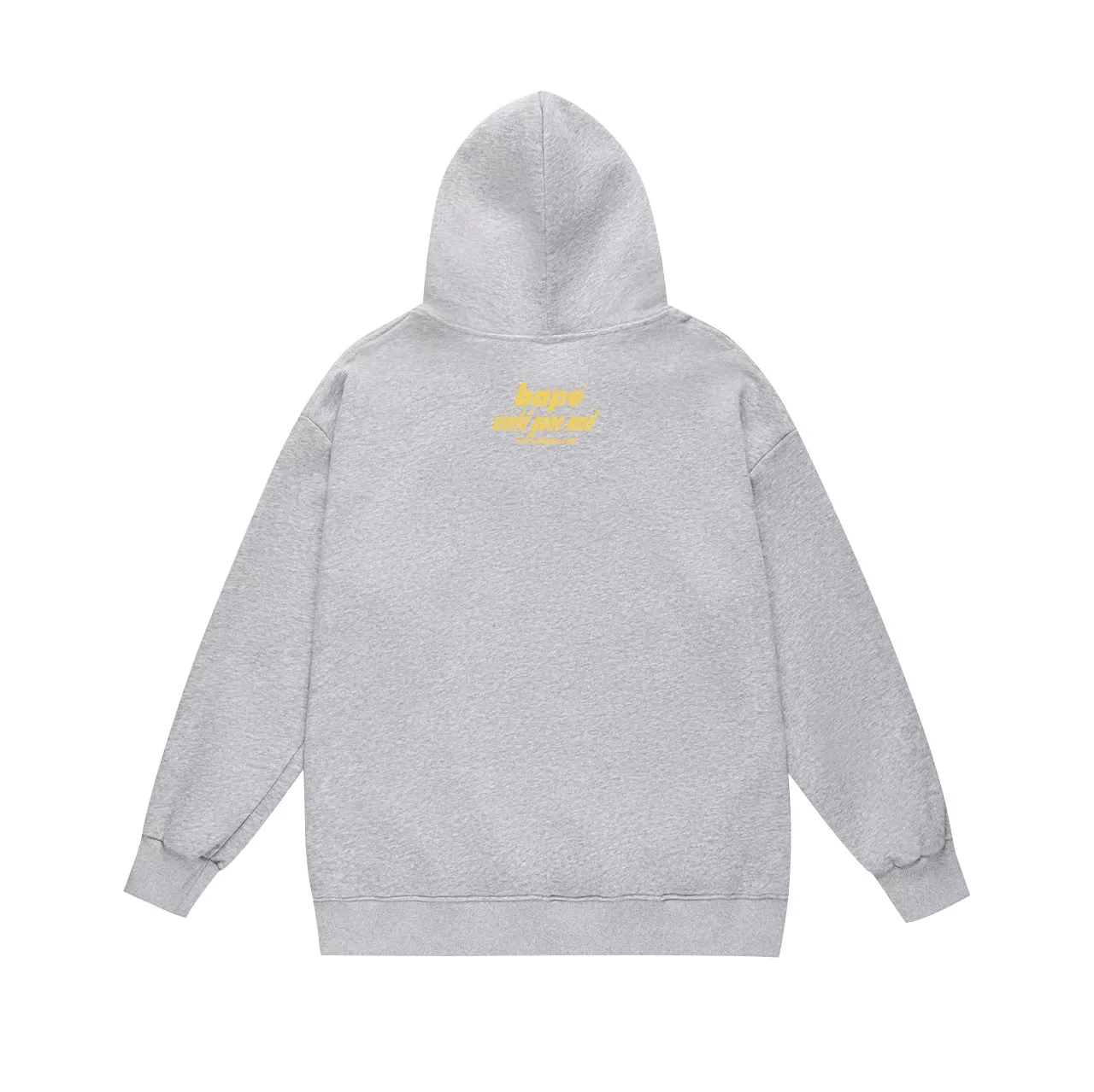 Model No. SC671#terry p160 plus velvet p180💰 (top version) BAPE ape-man head classic letter print hooded sweatshirt. Made of 380g large terry 430g silver fox velvet (drop shoulder large version) fabric. The texture is soft and non-pilling. Imported environmentally friendly printing glue. The pattern is bright and three-dimensional. Quality💥Same style for men and women. The upper body is trendy. Color: black white gray Size: S M L XL XXL
