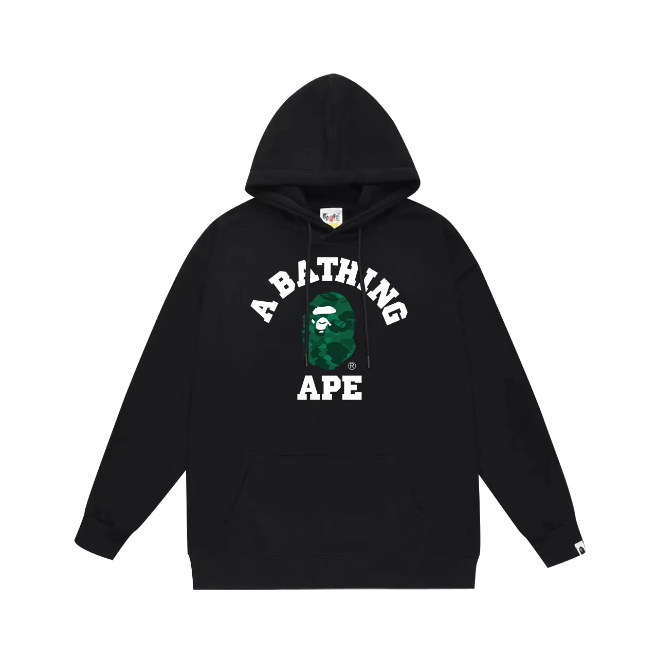 P160 model number SC799# terry 80 plus velvet 90 (top version) BAPE little ape head classic letter printed hooded sweatshirt. Made of 380g large terry (drop shoulder large version) fabric. The texture is soft and non-pilling. Imported environmentally friendly printing glue. The pattern is bright and three-dimensional. Quality💥Same style for men and women. The upper body is trendy. Color: black white gray Size: S M L XL XXL