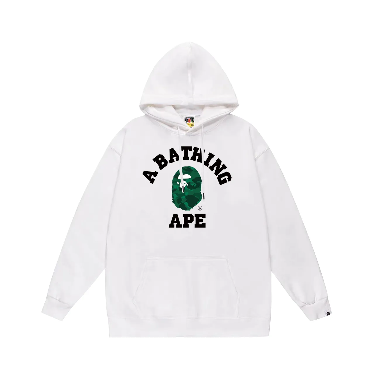 P160 model number SC799# terry 80 plus velvet 90 (top version) BAPE little ape head classic letter printed hooded sweatshirt. Made of 380g large terry (drop shoulder large version) fabric. The texture is soft and non-pilling. Imported environmentally friendly printing glue. The pattern is bright and three-dimensional. Quality💥Same style for men and women. The upper body is trendy. Color: black white gray Size: S M L XL XXL