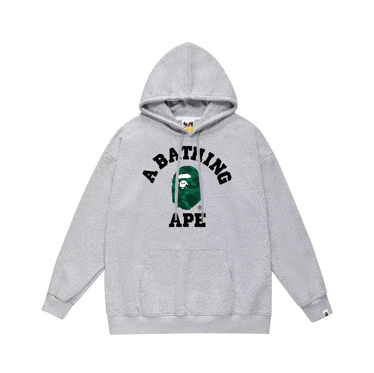 P160 model number SC799# terry 80 plus velvet 90 (top version) BAPE little ape head classic letter printed hooded sweatshirt. Made of 380g large terry (drop shoulder large version) fabric. The texture is soft and non-pilling. Imported environmentally friendly printing glue. The pattern is bright and three-dimensional. Quality💥Same style for men and women. The upper body is trendy. Color: black white gray Size: S M L XL XXL