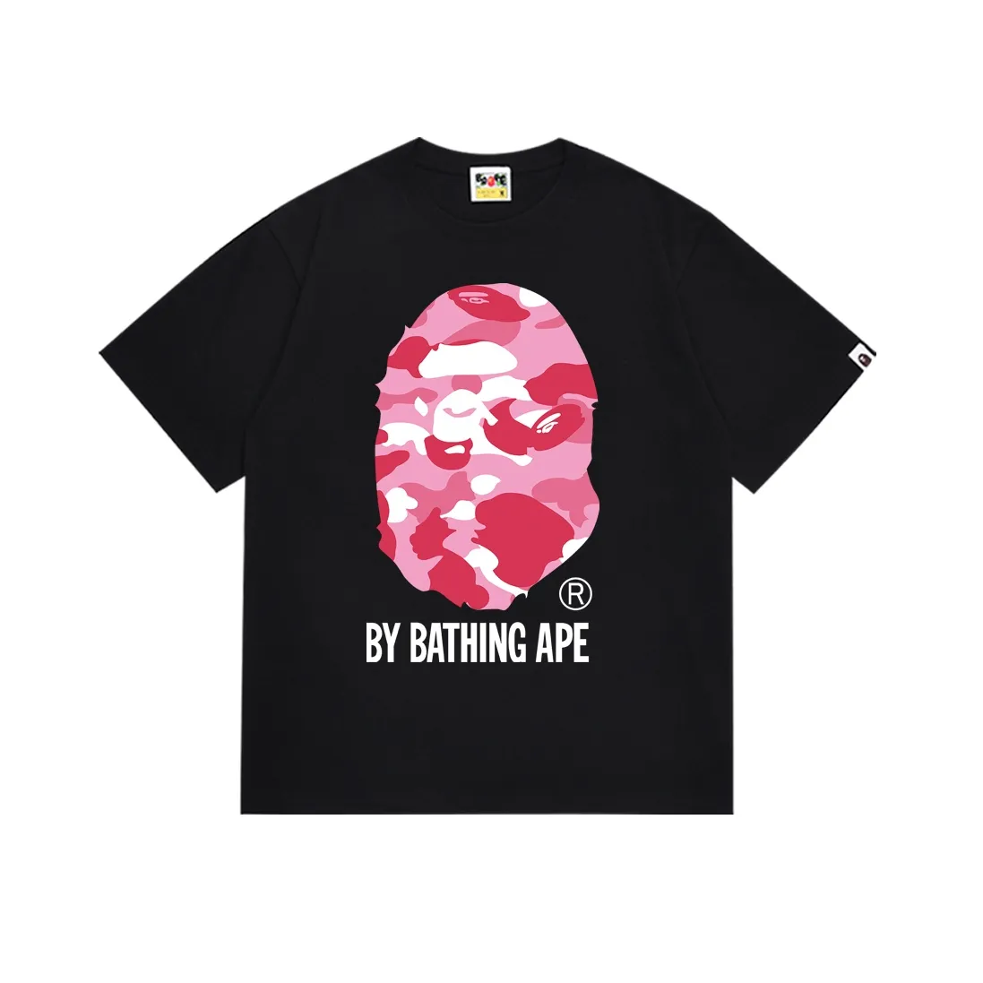 SC155#p110💰 (top version) BAPE multi-color ape head pattern printed short-sleeved T-shirt Made of 260 grams of high-quality high-weave pure cotton fabric, double yarn combed, soft texture and no pilling Imported environmentally friendly printing glue, bright and three-dimensional pattern, quality 💥Same style for men and women, the upper body is fashionable Color: black white Size: S M L XL XXL