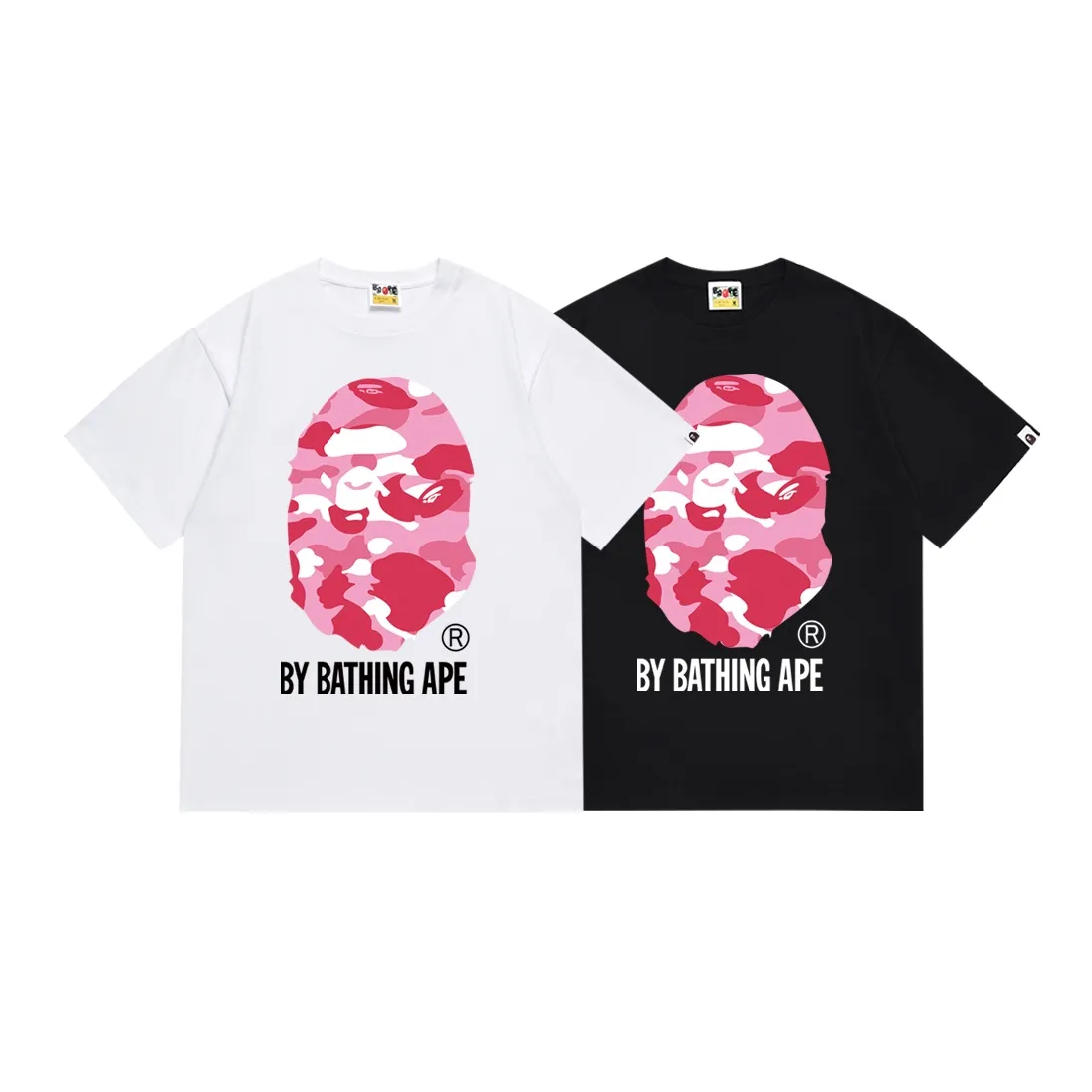 SC155#p110💰 (top version) BAPE multi-color ape head pattern printed short-sleeved T-shirt Made of 260 grams of high-quality high-weave pure cotton fabric, double yarn combed, soft texture and no pilling Imported environmentally friendly printing glue, bright and three-dimensional pattern, quality 💥Same style for men and women, the upper body is fashionable Color: black white Size: S M L XL XXL