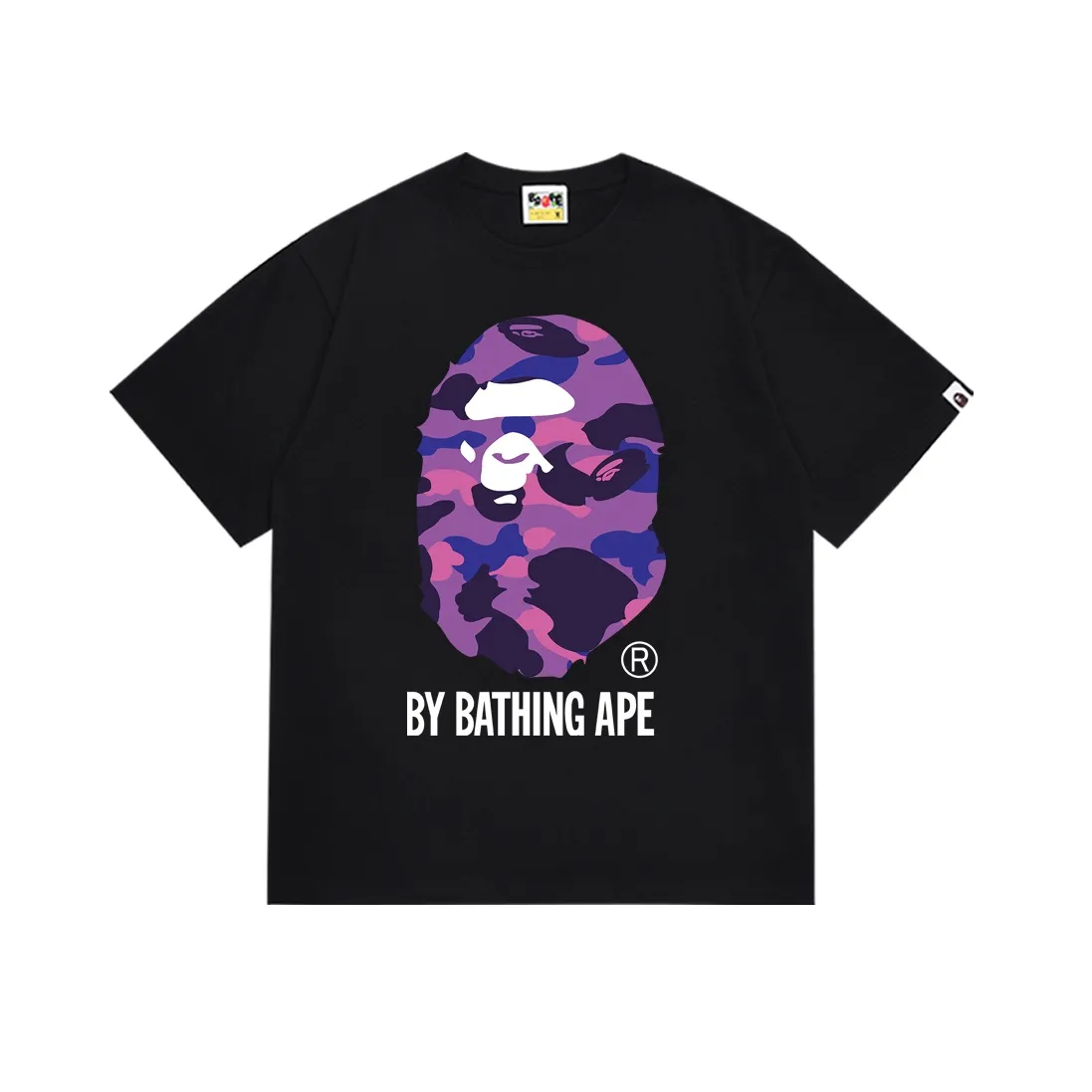 SC155#p110💰 (top version) BAPE multi-color ape head pattern printed short-sleeved T-shirt Made of 260 grams of high-quality high-weave pure cotton fabric, double yarn combed, soft texture and no pilling Imported environmentally friendly printing glue, bright and three-dimensional pattern, quality 💥Same style for men and women, the upper body is fashionable Color: black white Size: S M L XL XXL