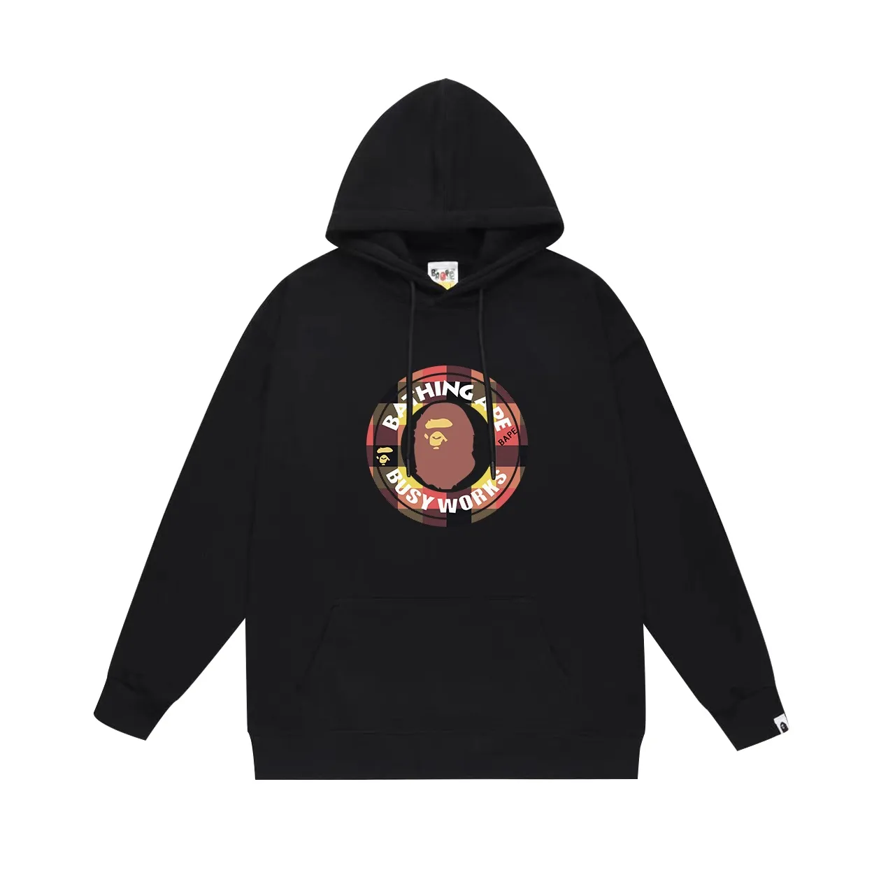 Model No. SC672#terry p160 plus velvet p180💰 (top version) BAPE ape man head medallion letter printed hooded sweatshirt. Made of 380g large terry 430g silver fox velvet (drop shoulder large version) fabric. The texture is soft and non-pilling. Imported environmentally friendly printing glue. The pattern is bright and three-dimensional. Quality💥Same style for men and women. The upper body is trendy. Color: black and red, white and red, gray and red, black and blue, white and blue. Gray blue Size: S M L XL XXL