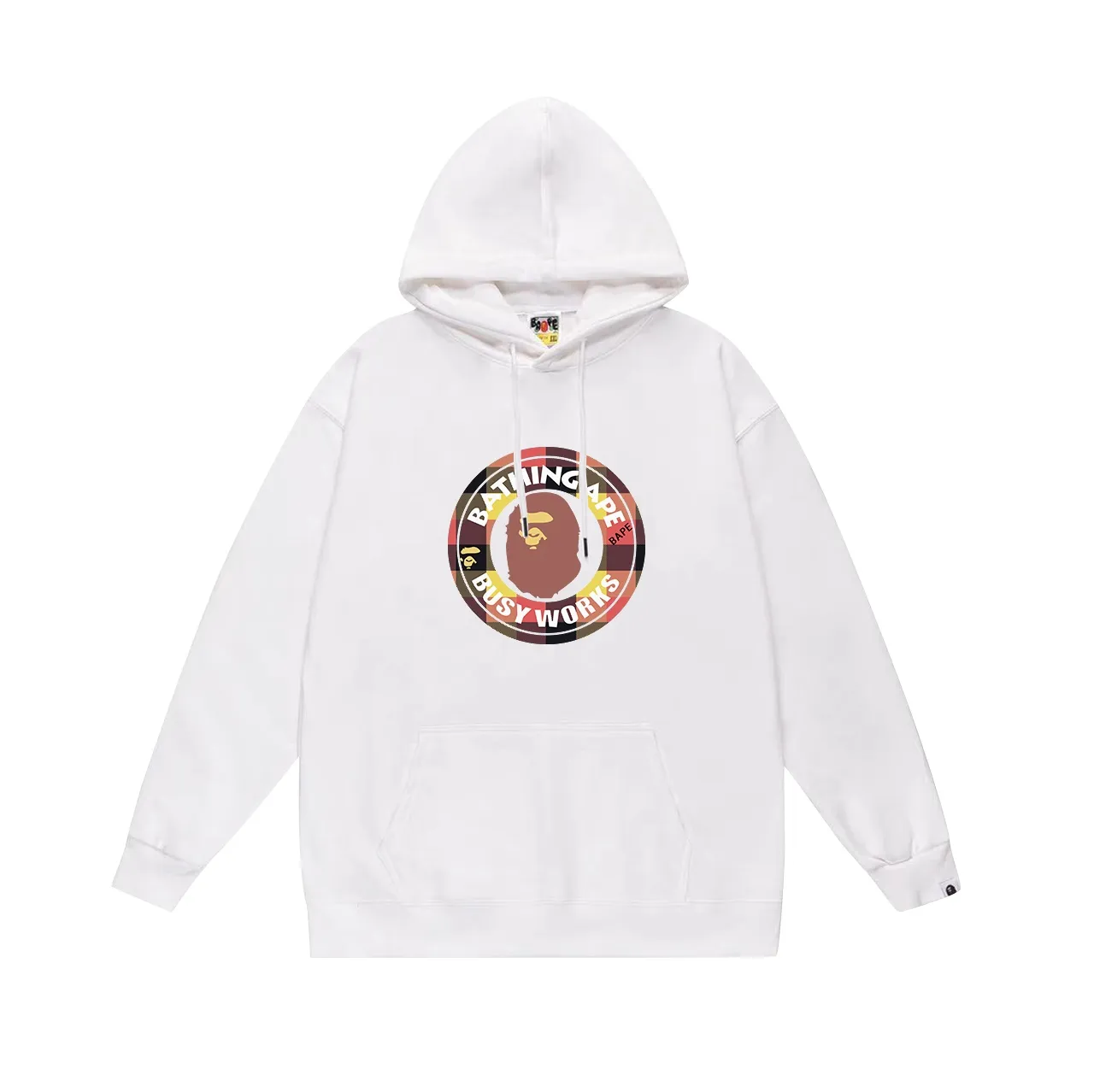 Model No. SC672#terry p160 plus velvet p180💰 (top version) BAPE ape man head medallion letter printed hooded sweatshirt. Made of 380g large terry 430g silver fox velvet (drop shoulder large version) fabric. The texture is soft and non-pilling. Imported environmentally friendly printing glue. The pattern is bright and three-dimensional. Quality💥Same style for men and women. The upper body is trendy. Color: black and red, white and red, gray and red, black and blue, white and blue. Gray blue Size: S M L XL XXL