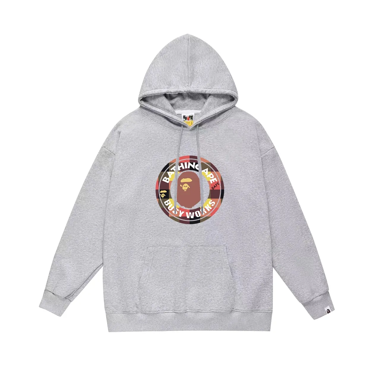 Model No. SC672#terry p160 plus velvet p180💰 (top version) BAPE ape man head medallion letter printed hooded sweatshirt. Made of 380g large terry 430g silver fox velvet (drop shoulder large version) fabric. The texture is soft and non-pilling. Imported environmentally friendly printing glue. The pattern is bright and three-dimensional. Quality💥Same style for men and women. The upper body is trendy. Color: black and red, white and red, gray and red, black and blue, white and blue. Gray blue Size: S M L XL XXL