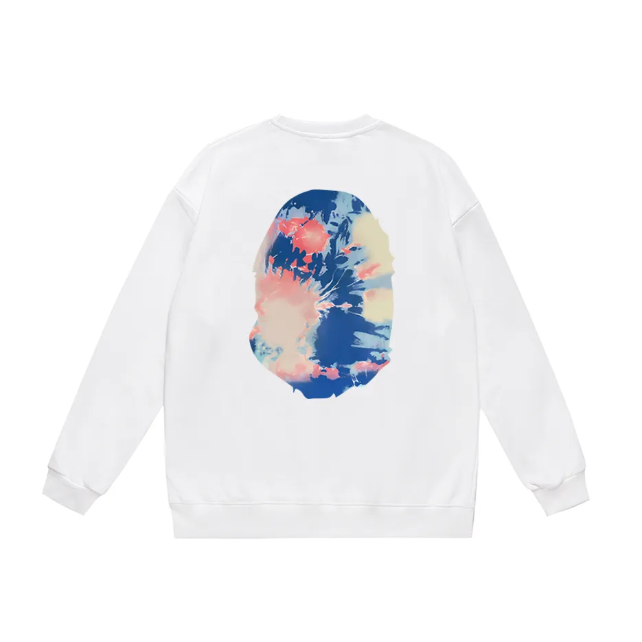 P170 model number SC315# terry 80 plus velvet 85 (top version) BAPE ape head letter printed round neck sweatshirt. Made of 350 grams of large terry (large version with dropped shoulders) fabric. The texture is soft and non-pilling. Imported environmentally friendly printing glue. The pattern is bright and three-dimensional. Quality💥Same style for men and women. The upper body is trendy. Color: black white gray Size: S M L XL XXL