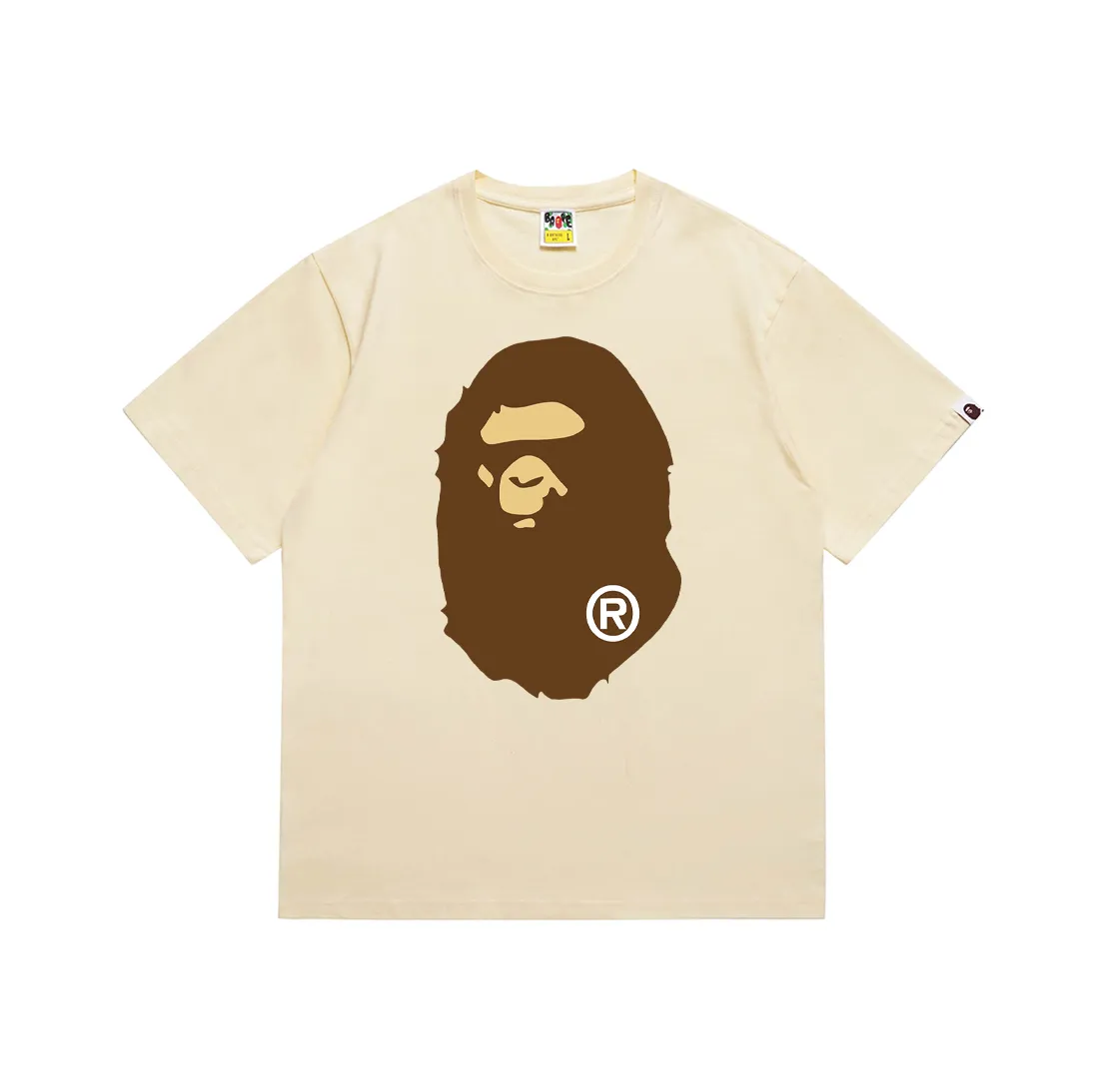 SC175#p110💰 (Top version) BAPE classic front and back great ape head printed short-sleeved T-shirt Made of 260 grams of high-quality high-weave pure cotton fabric, double yarn combed, soft texture without pilling, imported environmentally friendly printing glue, bright and three-dimensional pattern, quality 💥unisex style, the upper body is trendy Color: black, white, apricot, green, red, purple, pink, dark gray, coffee, fluorescent green, floral gray, grass green, raspberry Burgundy Lake Blue Sky Blue Khaki Navy Blue Klein Blue Dragon Fruit Color Size: S M L XL XXL