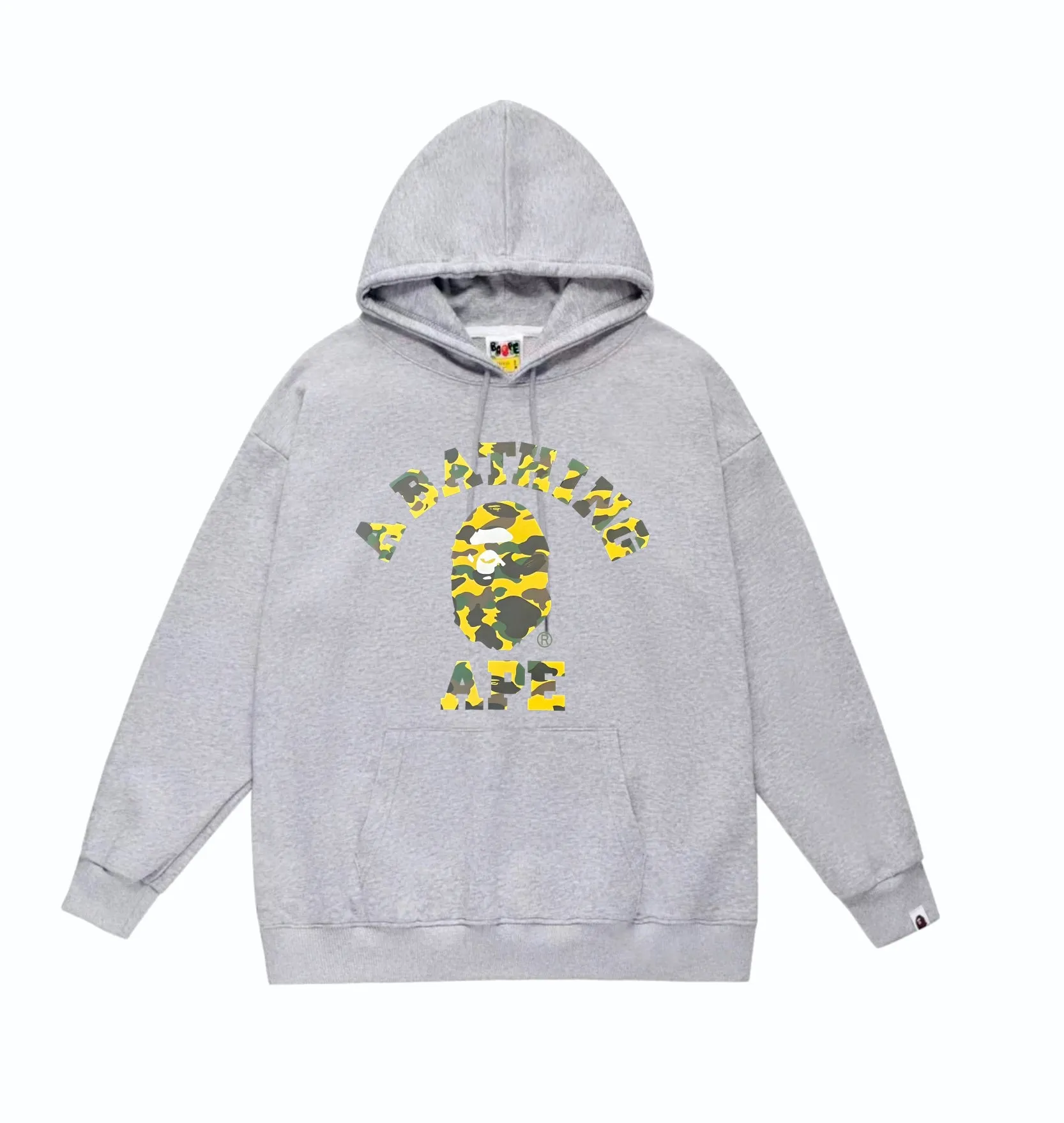 P160 model number SC849# terry 80 plus velvet 90 (top version) BAPE camouflage ape head letter print pattern hooded sweatshirt. Made of 380g large terry (drop shoulder large version) fabric, soft texture and no pilling. Imported environmentally friendly printing glue. Bright and three-dimensional pattern. Quality 💥Same style for men and women. The upper body is trendy. Color: black camouflage, white camouflage, gray camouflage, black and red, white and red, gray and red, black and blue, white and blue. Gray blue Black purple White purple Gray purple Black and yellow White and yellow Gray and yellow Size: S M L XL XXL