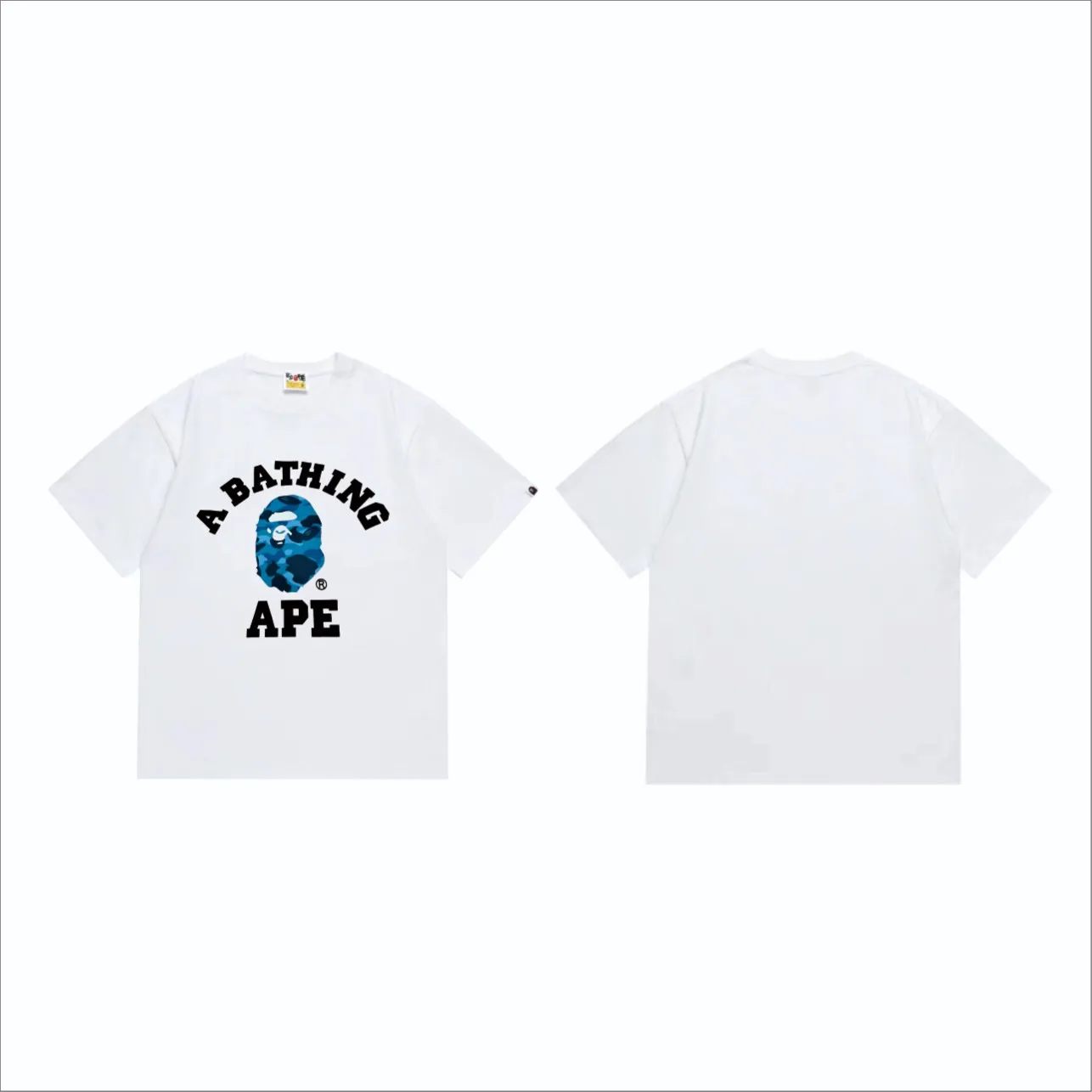 SC251#p110💰 (Top version) BAPE honeycomb camouflage letter ape head printed short-sleeved T-shirt Made of 260 grams of high-quality high-weave pure cotton fabric, double yarn combed, soft texture and no pilling Imported environmentally friendly printing glue, bright and three-dimensional pattern, quality 💥Same style for men and women, the upper body is fashionable Color: black and blue, white and blue, black and gray, white and gray Size: S M L XL XXL